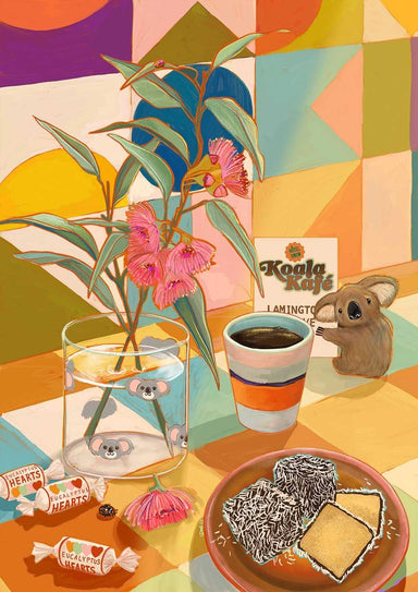 It appears there are no keywords provided. If you’d like, please provide one or two keywords and I’ll blend them into the Koala Kafé Giclée Art Print by Hôtel Dodo description as requested!.