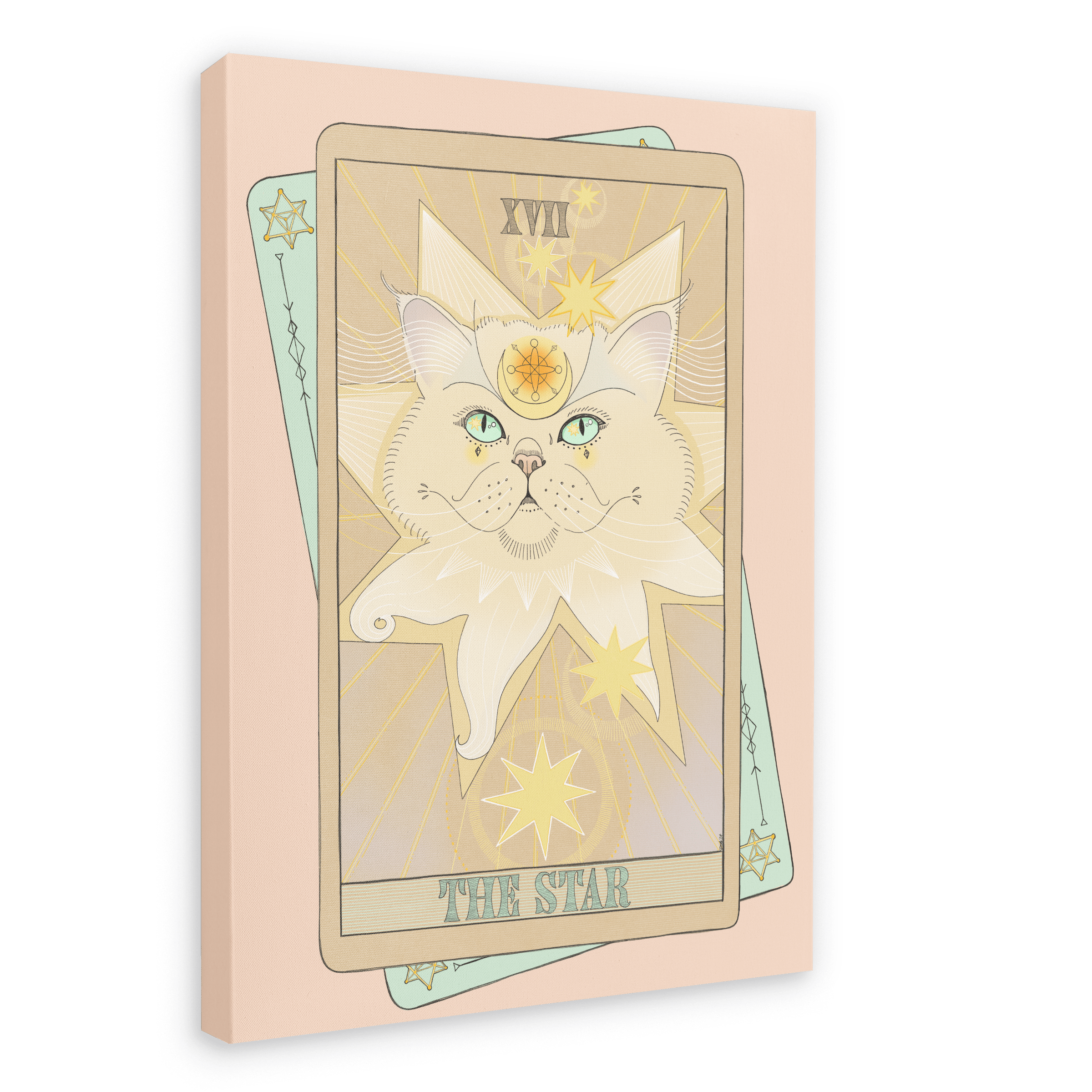 The Star Canvas Print Tarot Cats 28"x40"(70x100 cm) Canvas Print