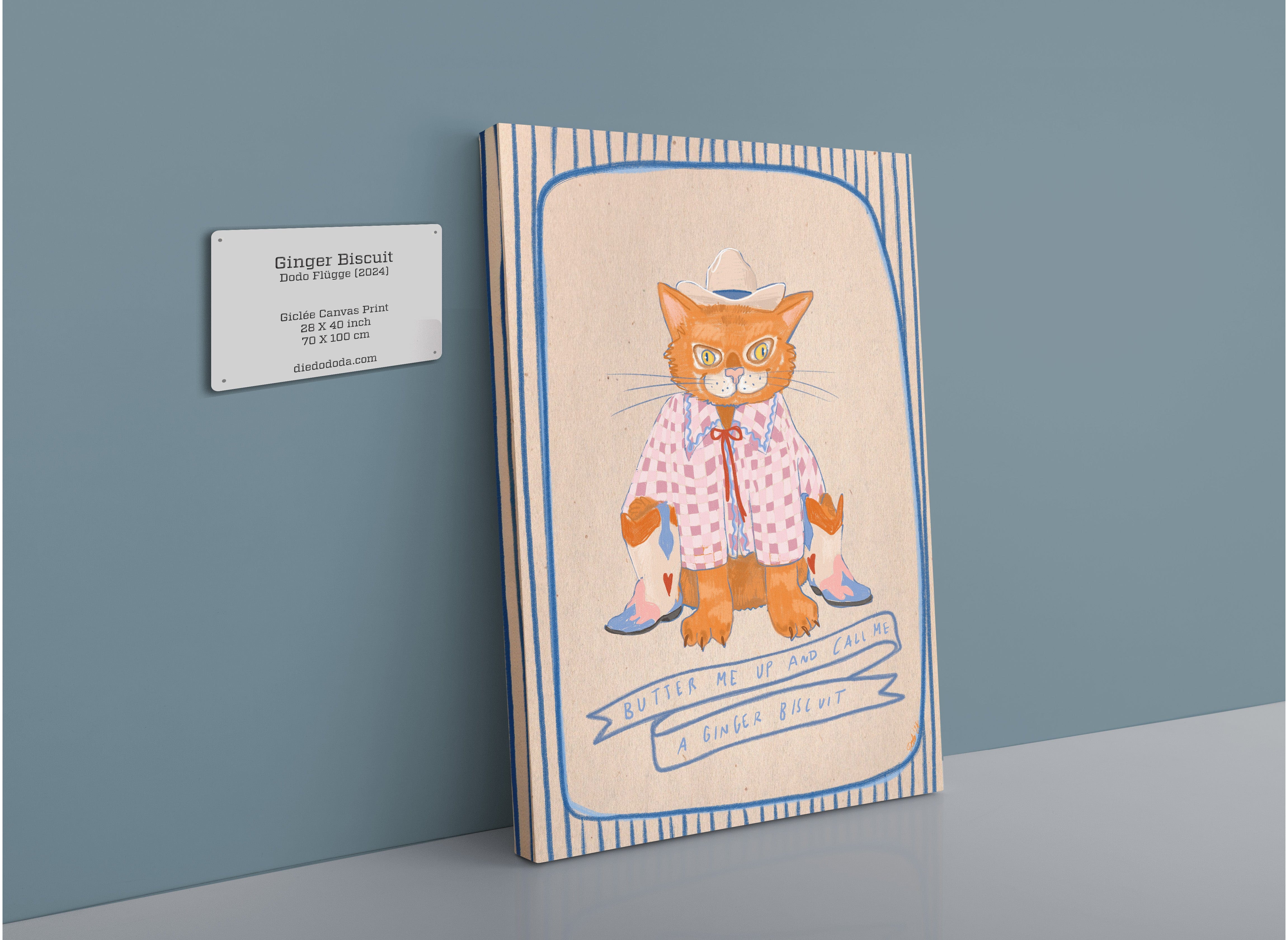 Ginger Biscuits Matte Canvas Print Sketchy Strays 28"x40"(70x100 cm) Canvas Print