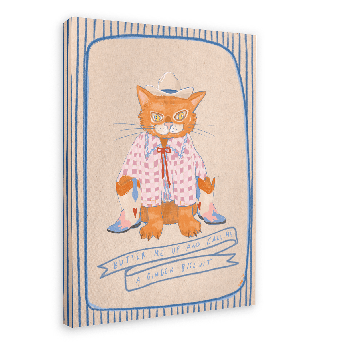 Ginger Biscuits Matte Canvas Print Sketchy Strays 28"x40"(70x100 cm) Canvas Print