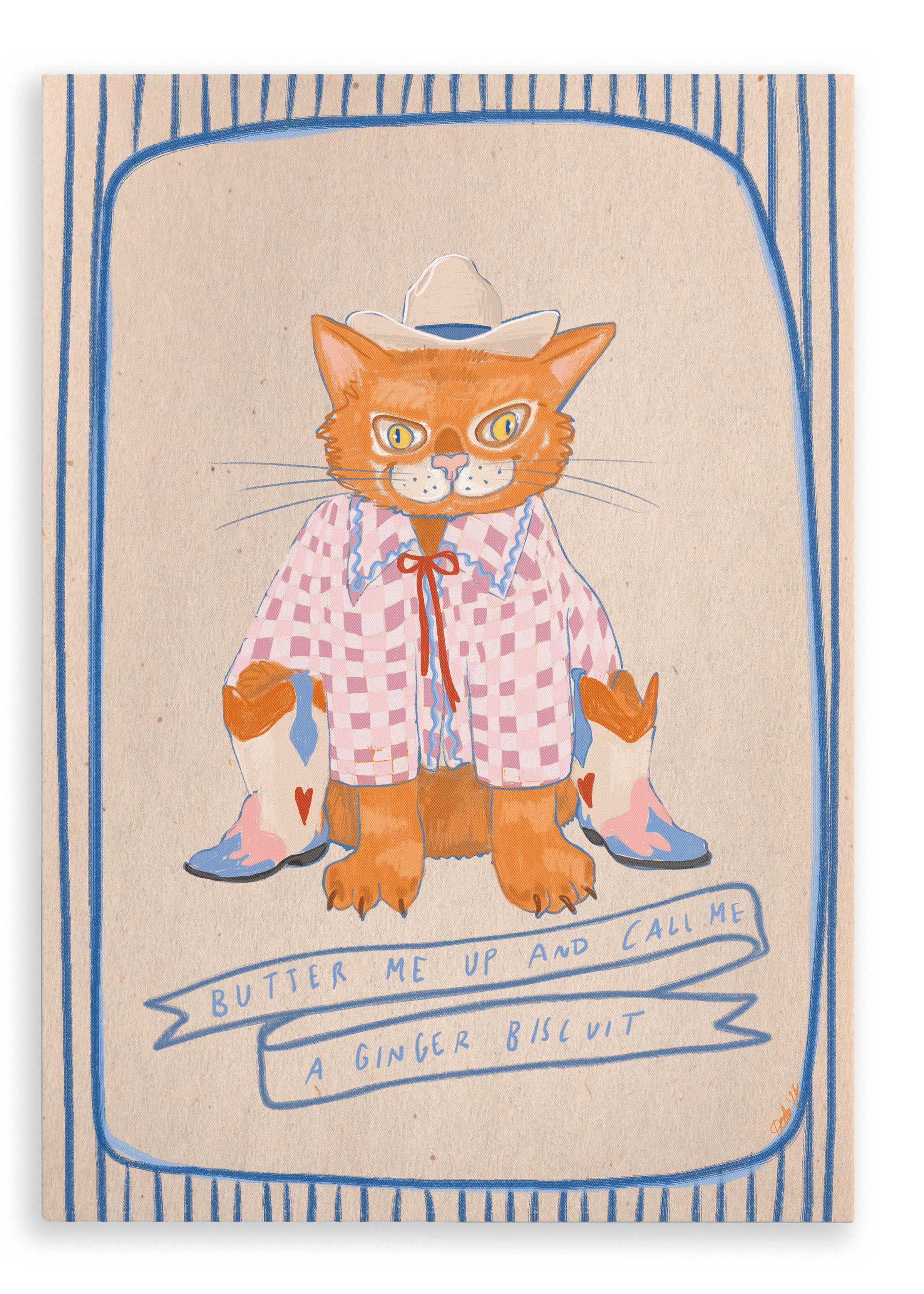 Ginger Biscuits Matte Canvas Print Sketchy Strays 28"x40"(70x100 cm) Canvas Print