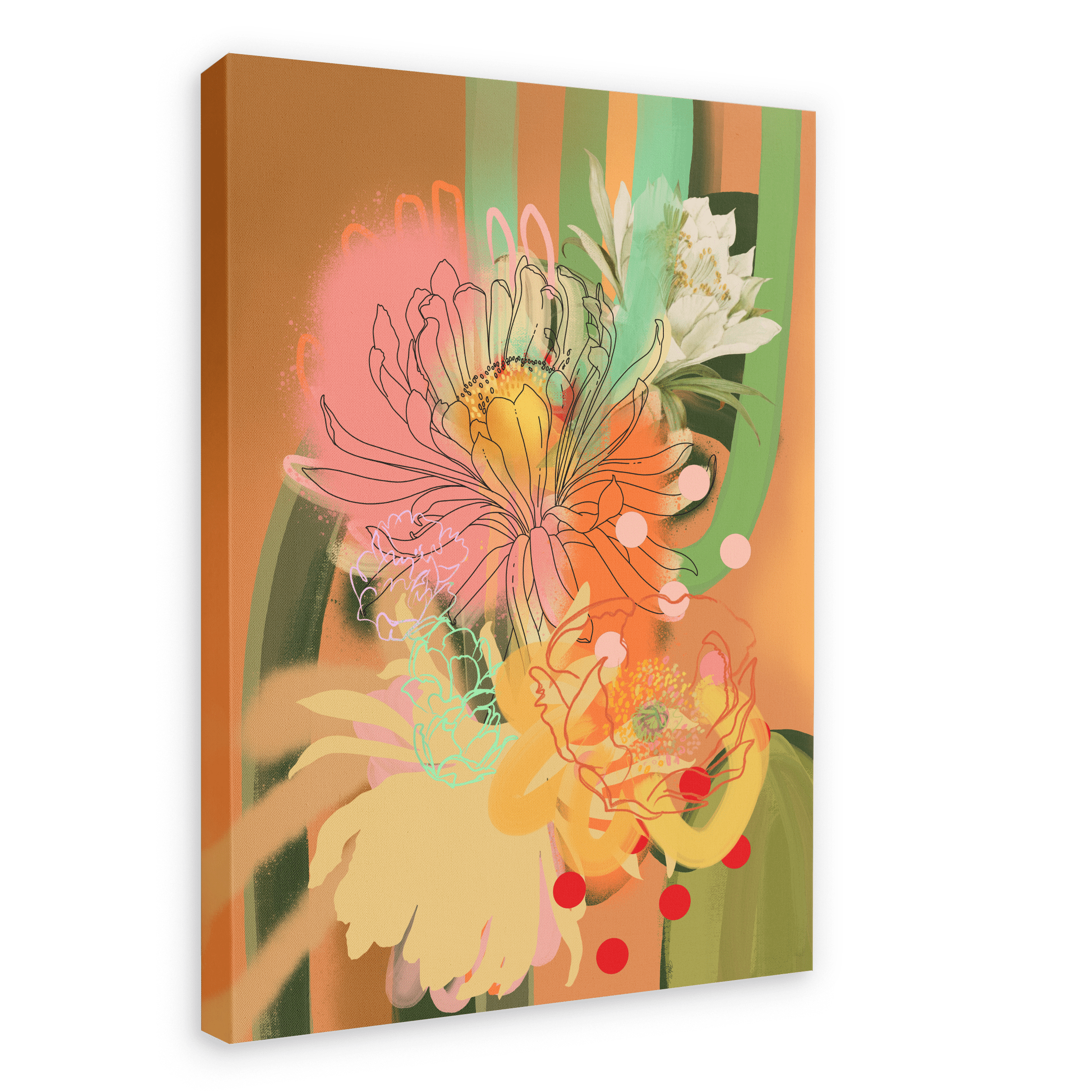 Cacti Printed Canvas Wall Art Chromatose 28"x40"(70x100 cm) Canvas Print