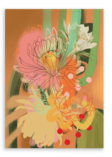 Cacti Printed Canvas Wall Art Chromatose 28"x40"(70x100 cm) Canvas Print