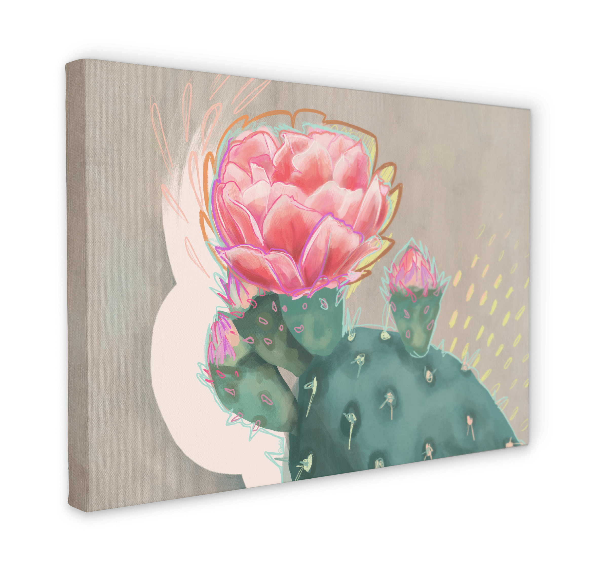 Prickly In Pink Canvas Print Heat Flares 28"x40"(70x100 cm) Canvas Print