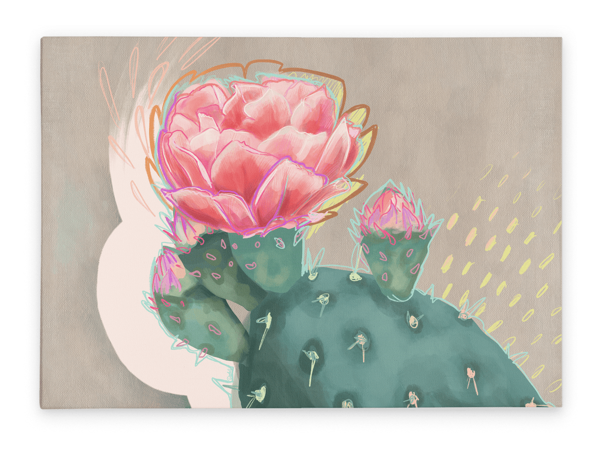 Prickly In Pink Canvas Print Heat Flares 28"x40"(70x100 cm) Canvas Print