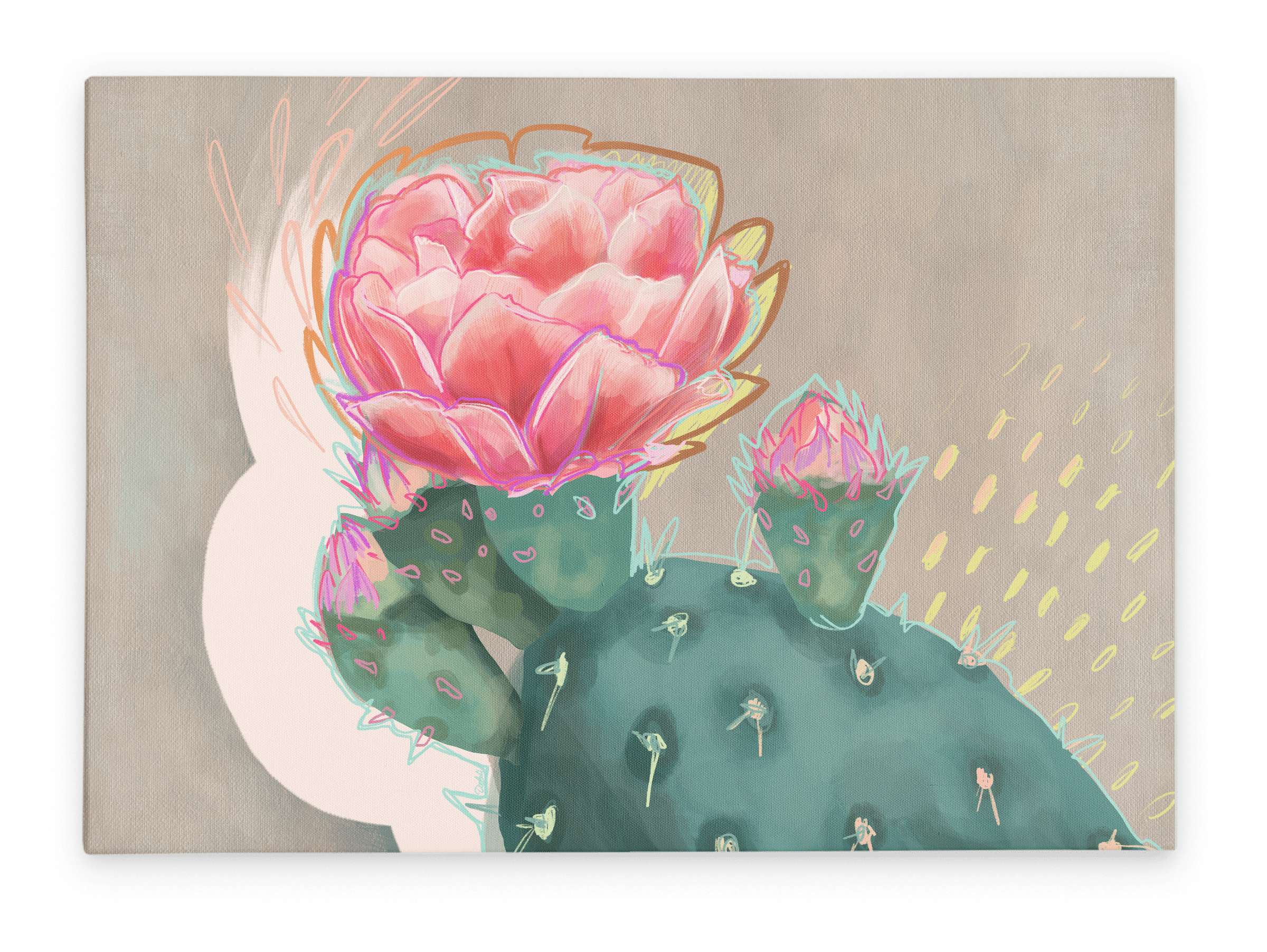 Prickly In Pink Canvas Print Heat Flares 28"x40"(70x100 cm) Canvas Print