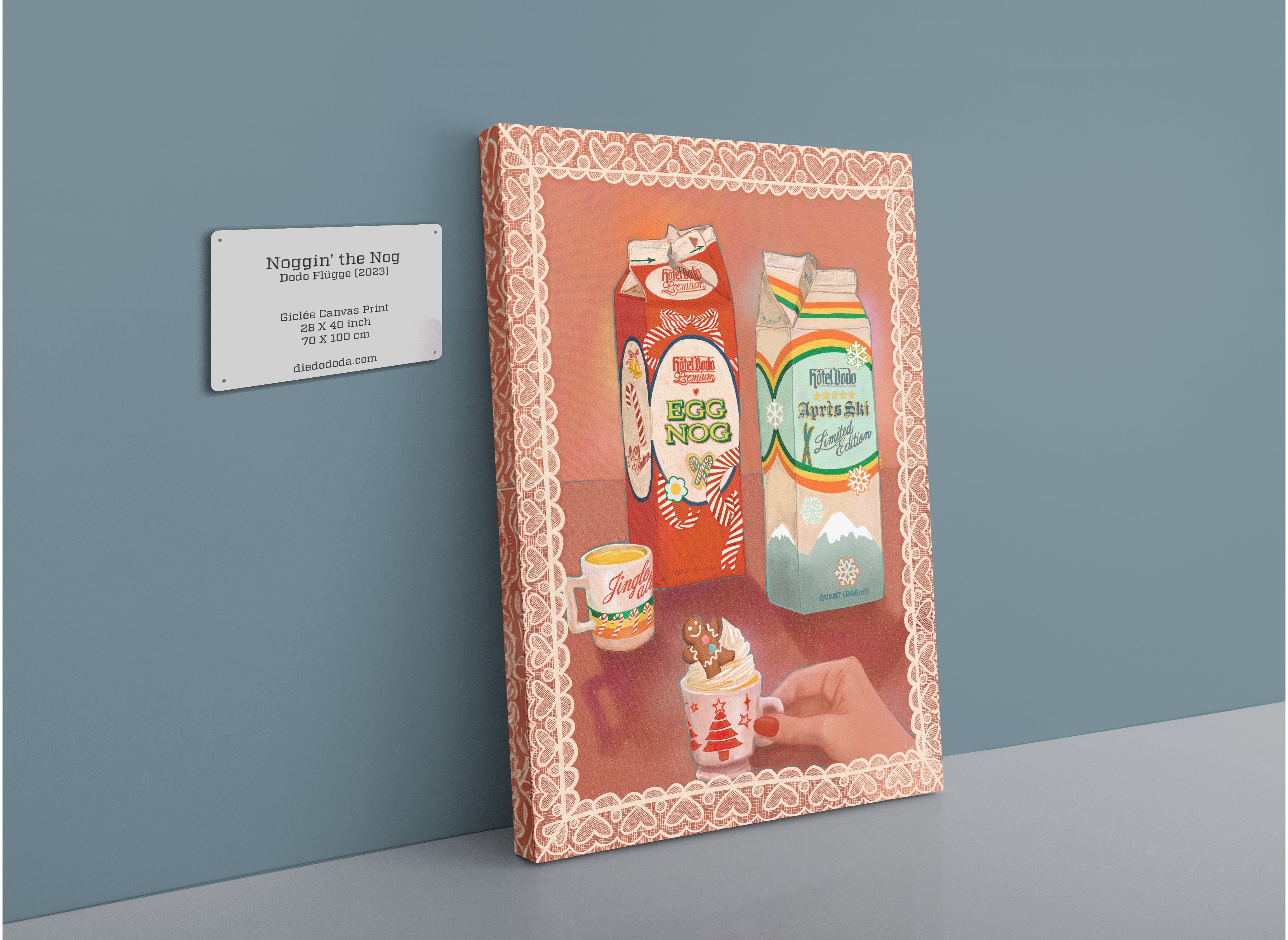 Kitsch Kanaveral x Hôtel Dodo Noggin’ The Nog Canvas Print Hôtel Dodo 28"x40"(70x100 cm) Canvas Print