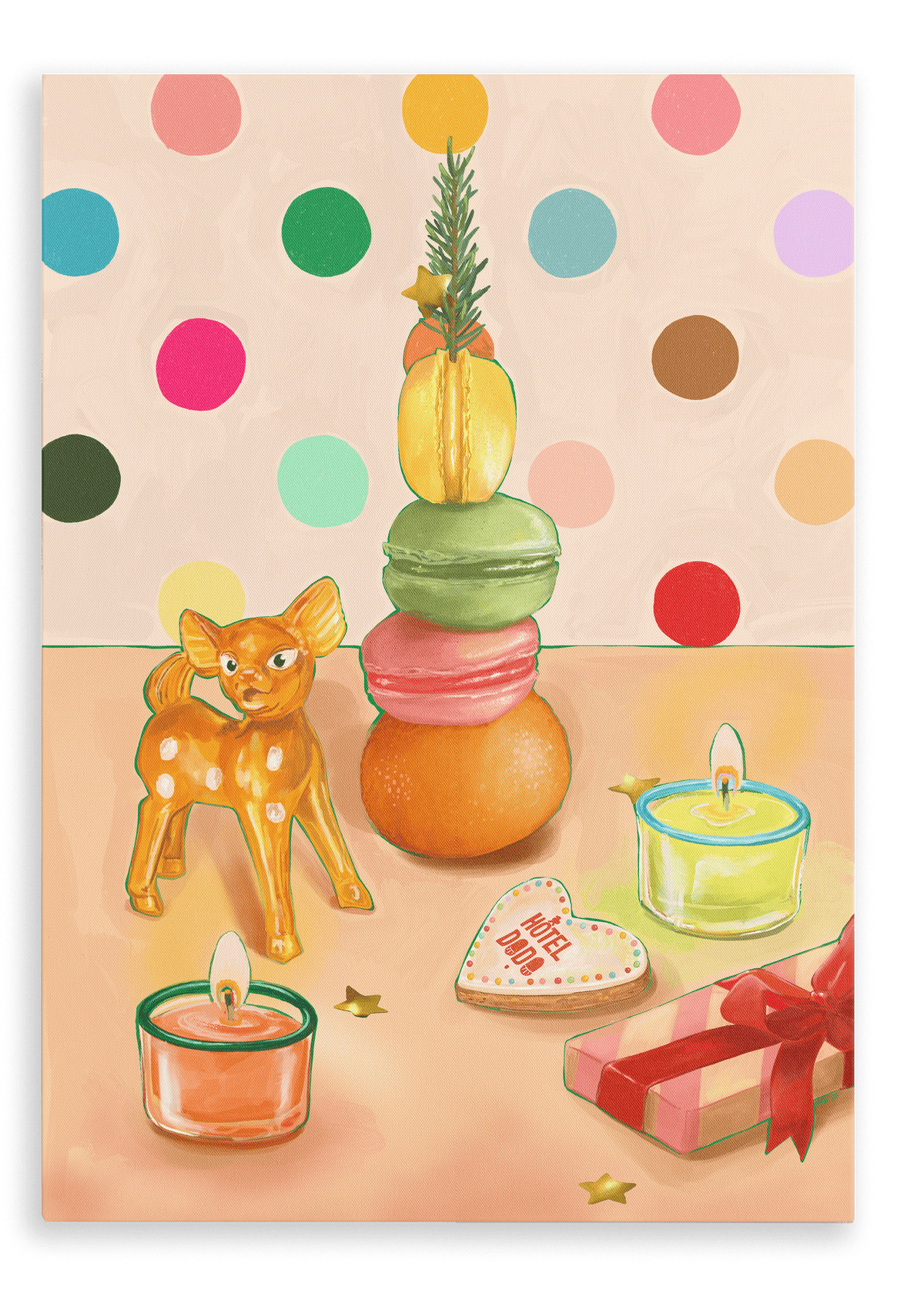 Hôtel Dodo Merry Macaron Giclée Canvas Print Hôtel Dodo 28"x40"(70x100 cm) Canvas Print