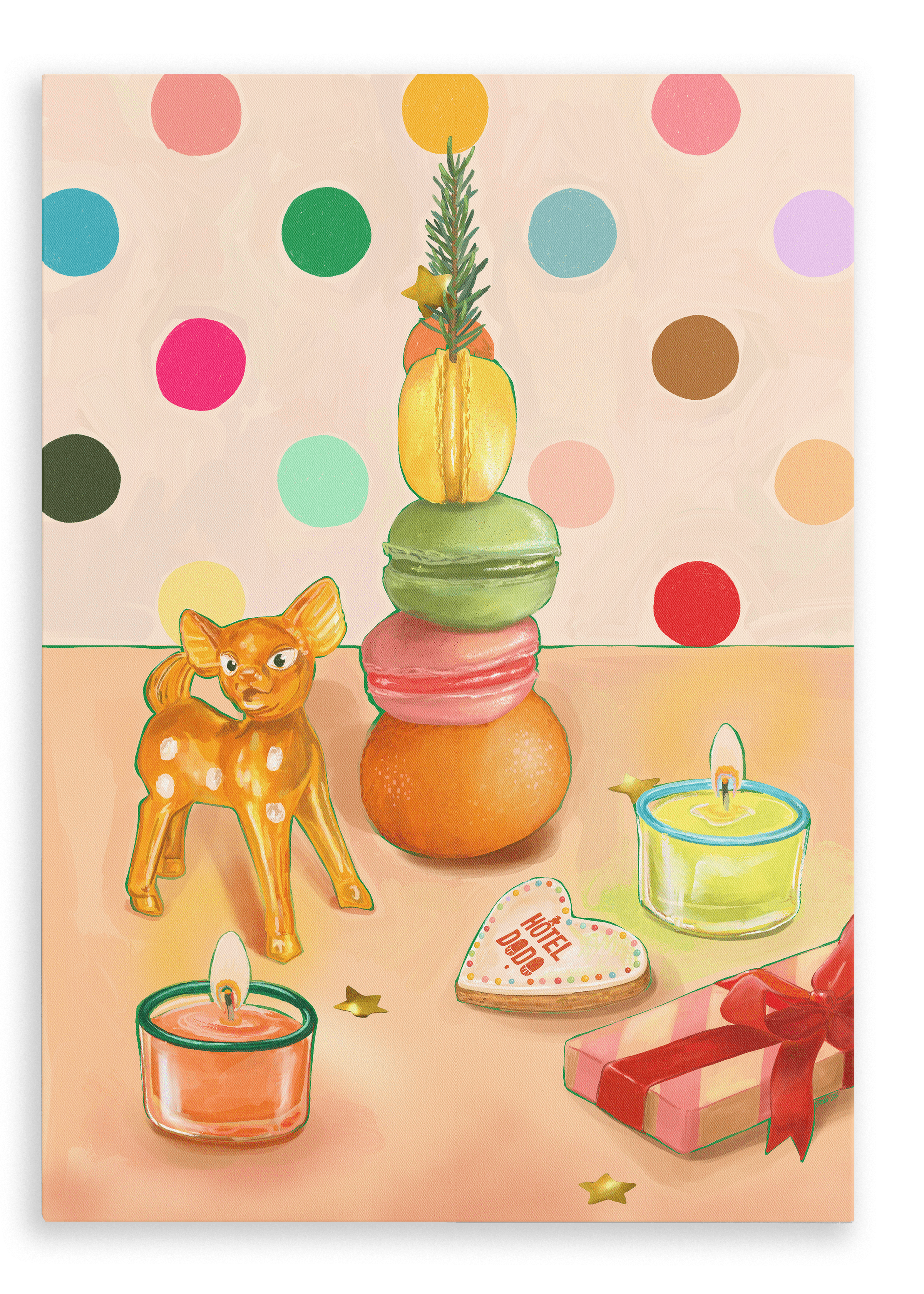 Hôtel Dodo Merry Macaron Giclée Canvas Print Hôtel Dodo 28"x40"(70x100 cm) Canvas Print