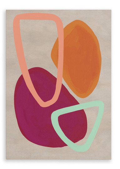 Pebble Dash Red Canvas Print Pebble Dash 28"x40"(70x100 cm) Canvas Print