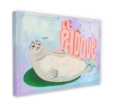 Le Phoque Matte Canvas Print Aventures Des Créatures 28"x40"(70x100 cm) Canvas Print