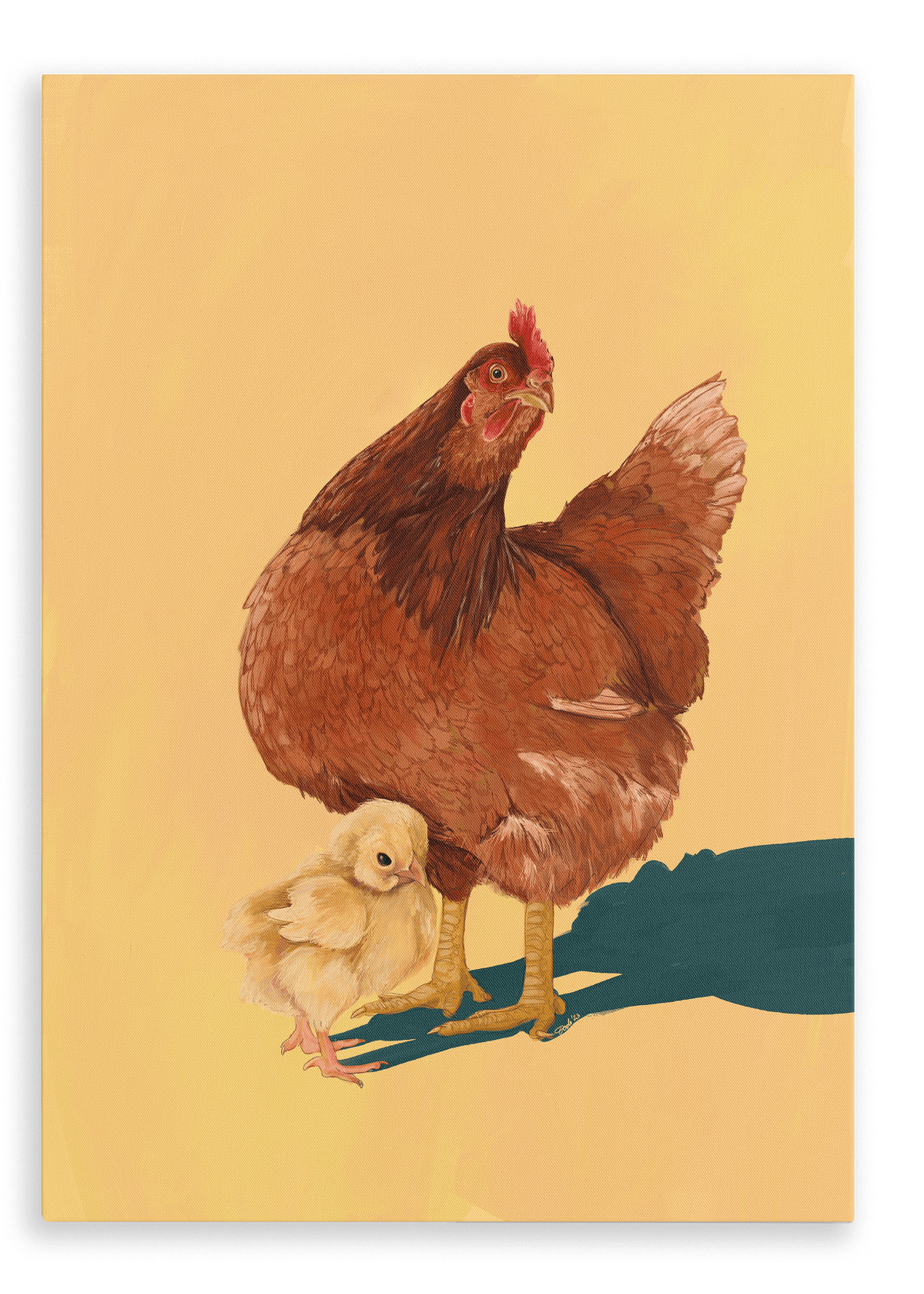 Chirpy Cheep Cheep Chickens Giclée Canvas Print Creature Features 28"x40"(70x100 cm) Canvas Print