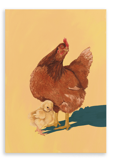 Chirpy Cheep Cheep Chickens Giclée Canvas Print Creature Features 28"x40"(70x100 cm) Canvas Print