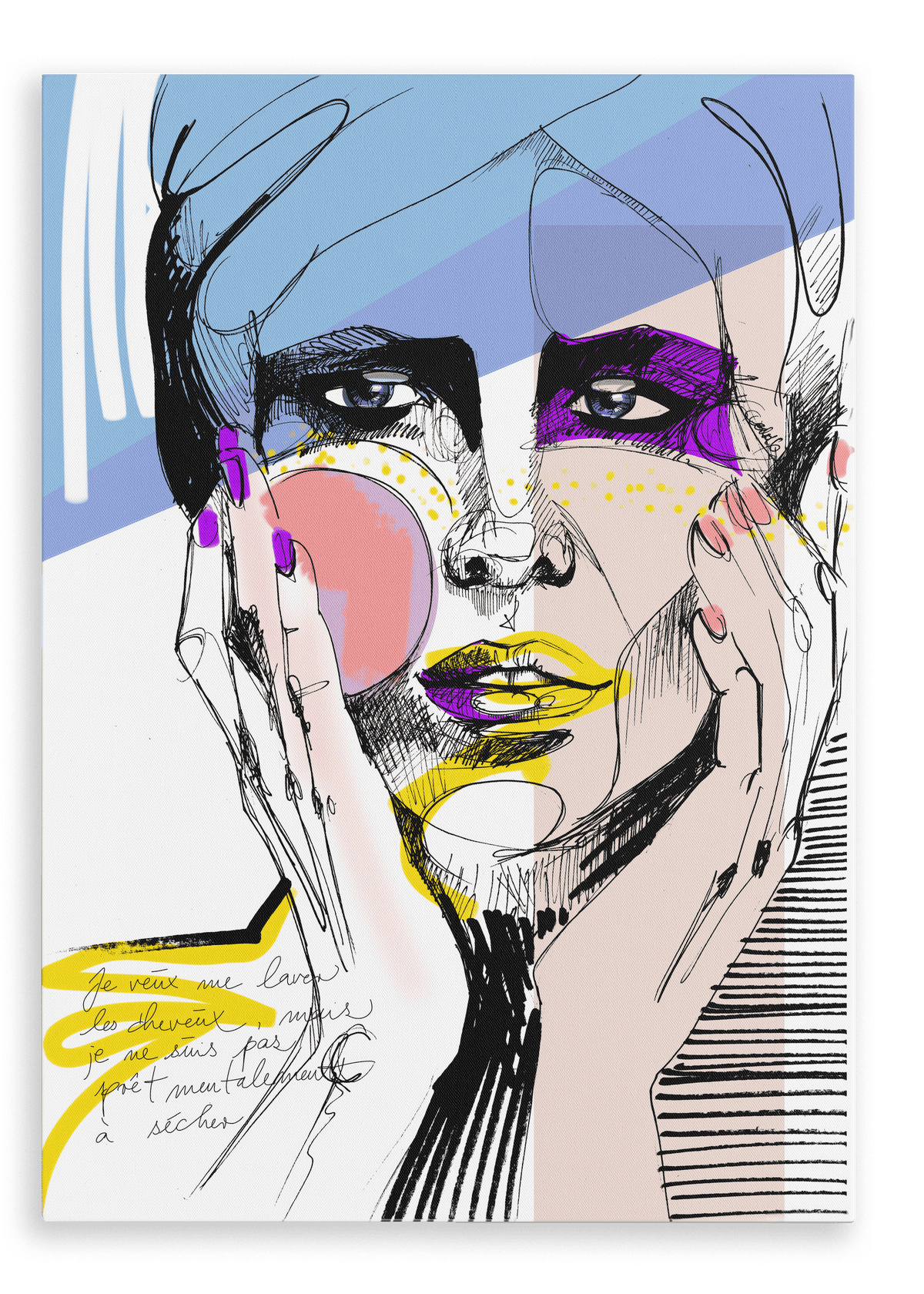Hair Canvas Print a la mode 28"x40"(70x100 cm) Canvas Print