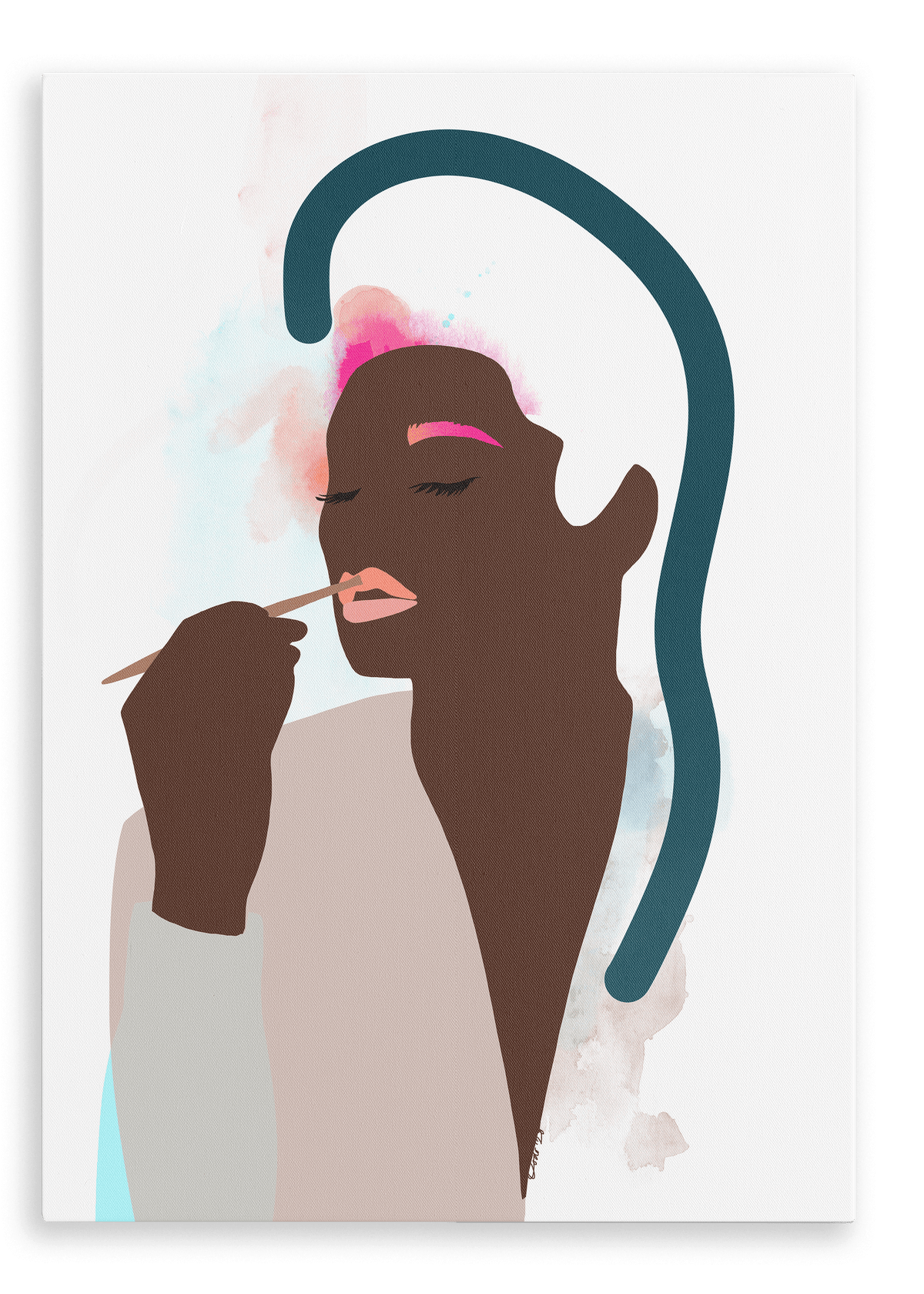 Jones Canvas Print Lip Graces 28"x40"(70x100 cm) Canvas Print