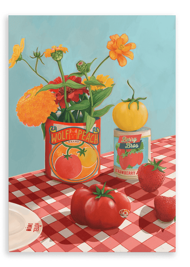 You Say Tomato I Say Wolf Peach Giclée Canvas Print Hôtel Dodo 28"x40"(70x100 cm) Canvas Print