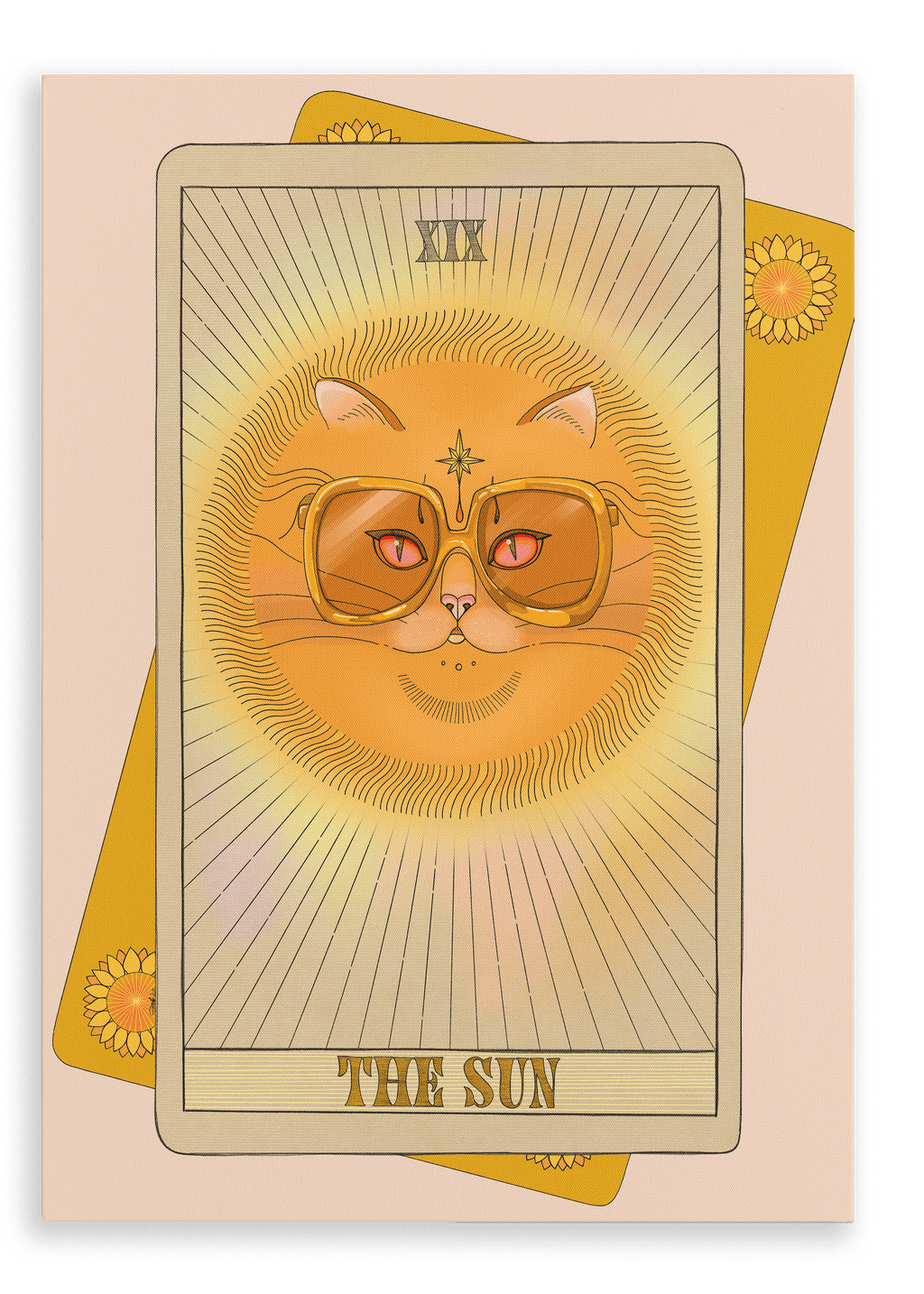 The Sun Canvas Print Tarot Cats 28"x40"(70x100 cm) Canvas Print
