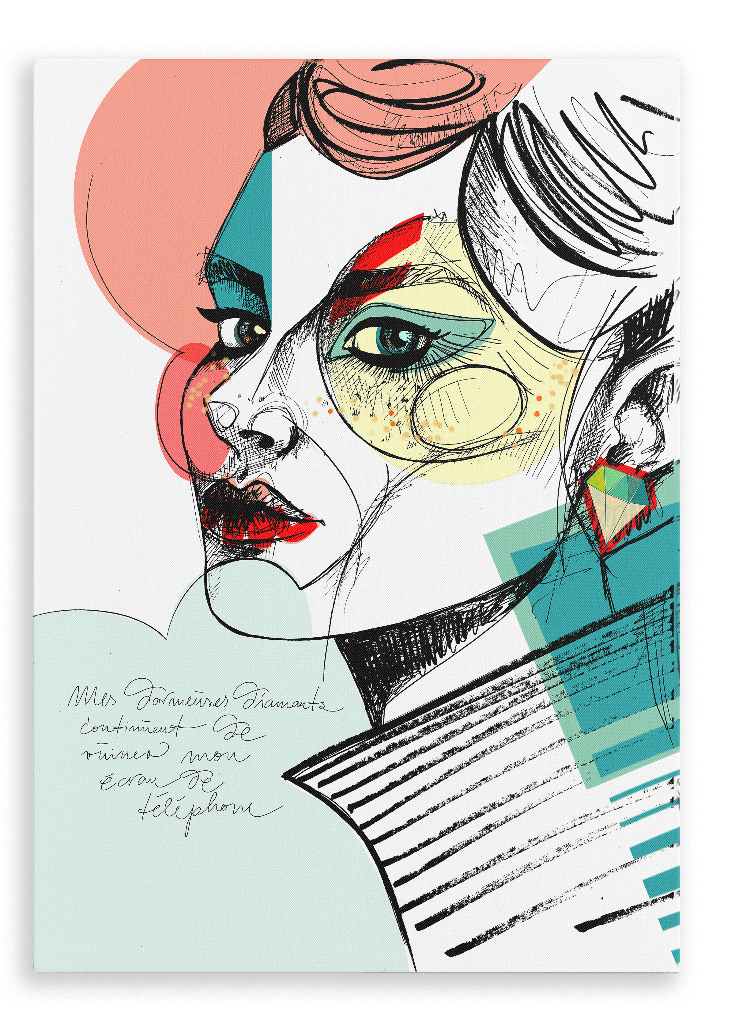 Diamond Canvas Print a la mode 28"x40"(70x100 cm) Canvas Print