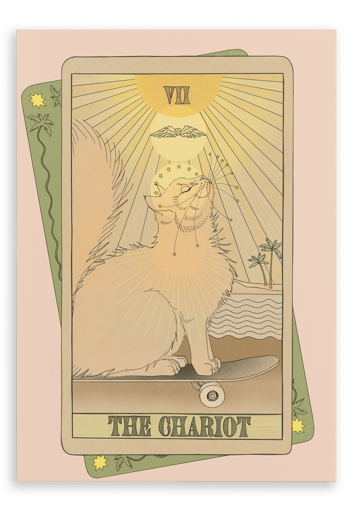 The Chariot Canvas Print Tarot Cats 28"x40"(70x100 cm) Canvas Print