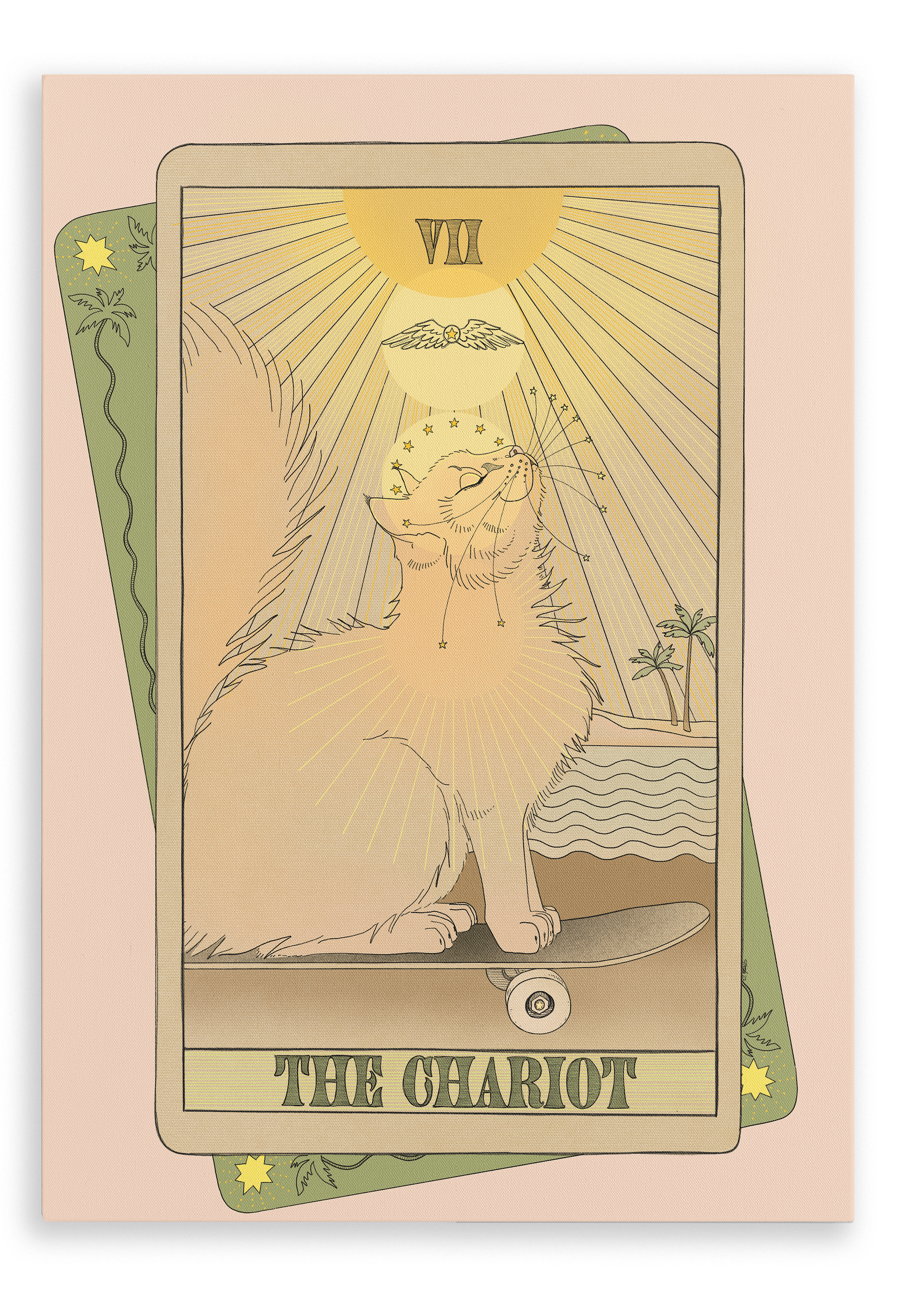 The Chariot Canvas Print Tarot Cats 28"x40"(70x100 cm) Canvas Print