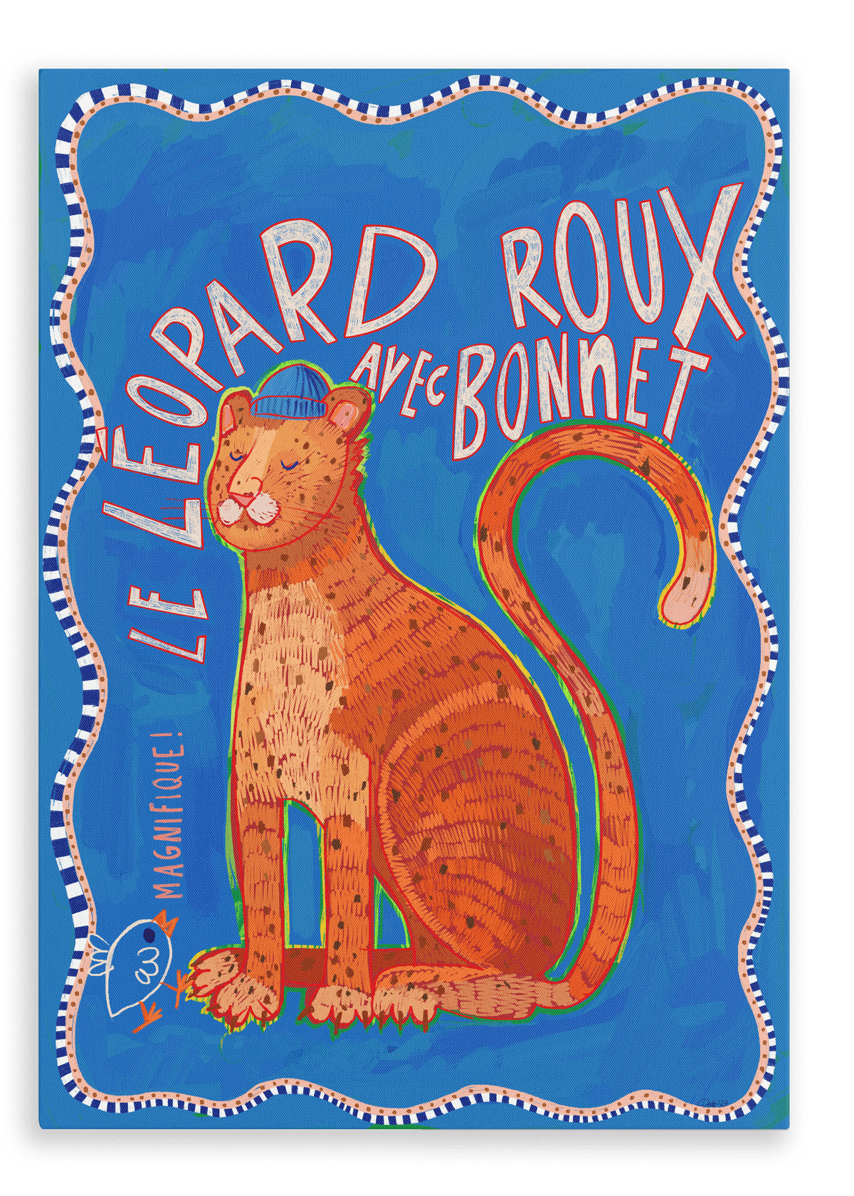 Léopard Roux Matte Canvas Print Aventures Des Créatures 28"x40"(70x100 cm) Canvas Print