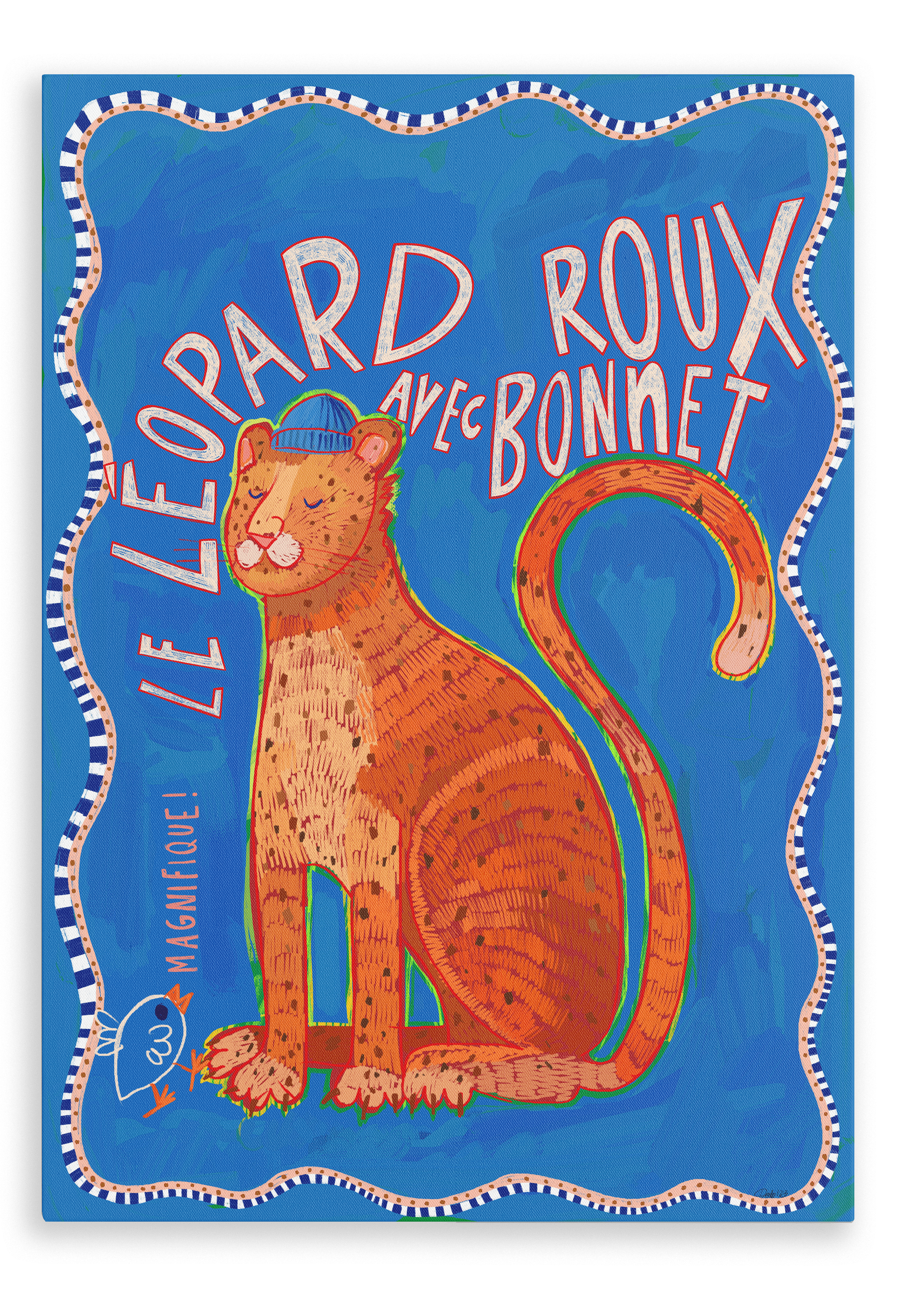 Léopard Roux Matte Canvas Print Aventures Des Créatures 28"x40"(70x100 cm) Canvas Print