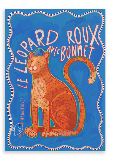 Léopard Roux Matte Canvas Print Aventures Des Créatures 28"x40"(70x100 cm) Canvas Print