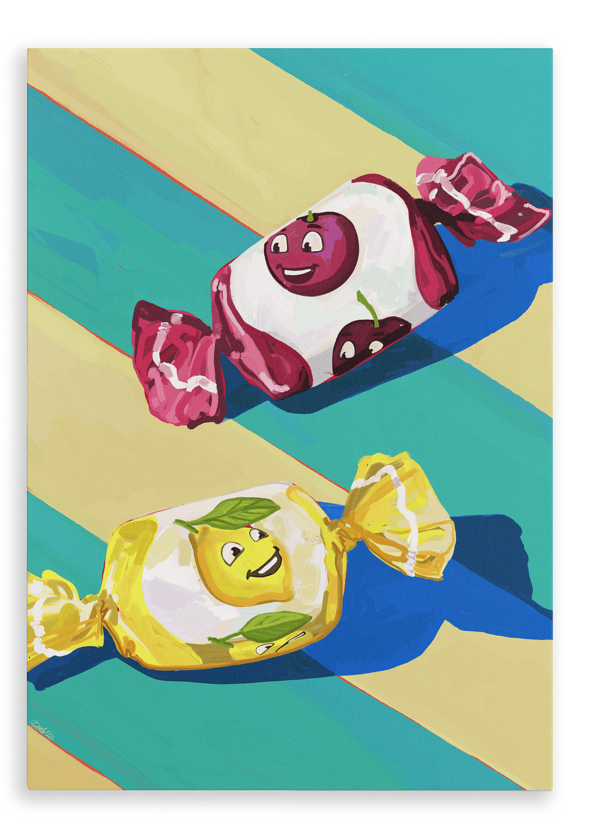 Pillow Sweets Cherry Zest Giclée Canvas Print Hôtel Dodo 28"x40"(70x100 cm) Canvas Print