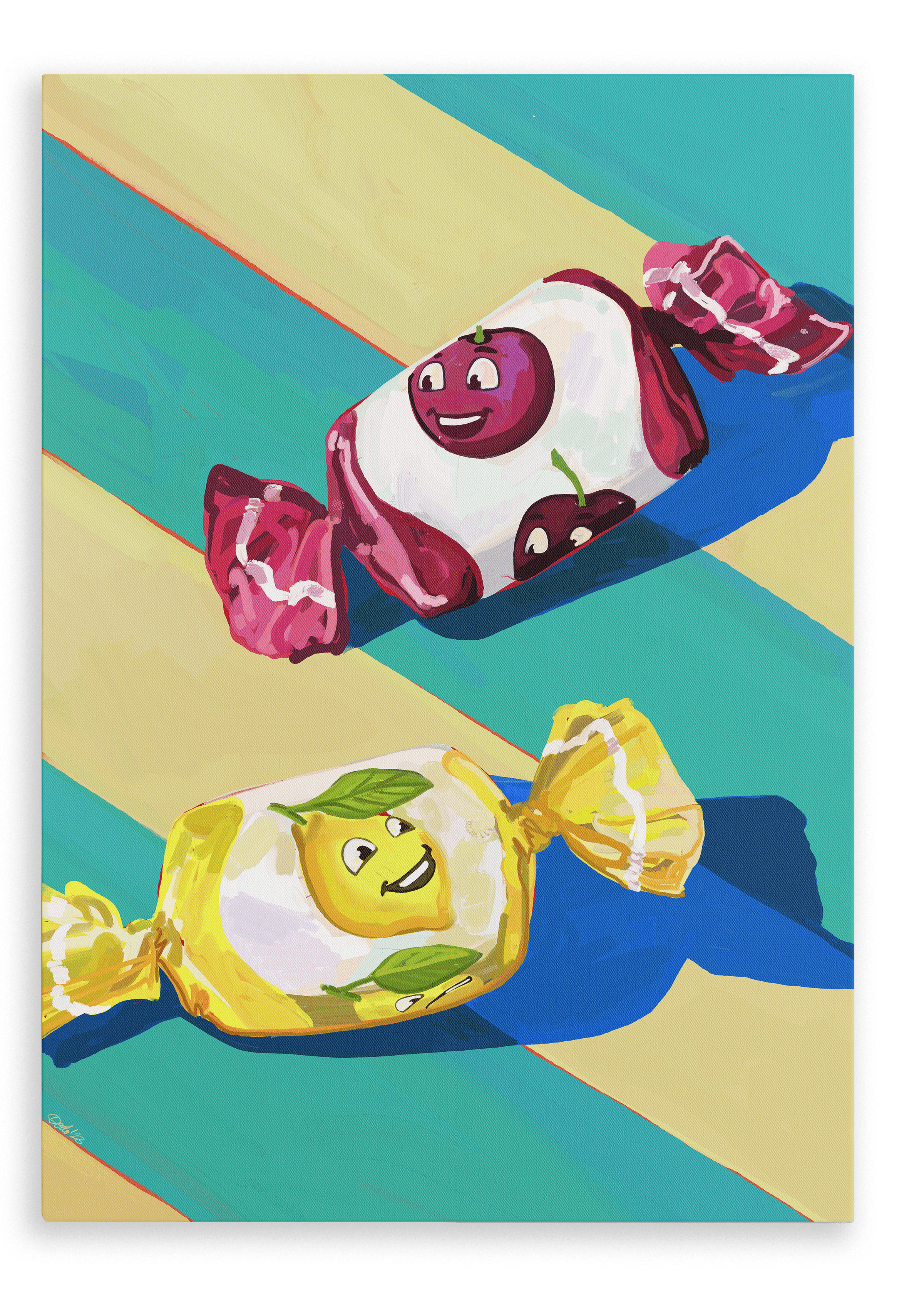 Pillow Sweets Cherry Zest Giclée Canvas Print Hôtel Dodo 28"x40"(70x100 cm) Canvas Print