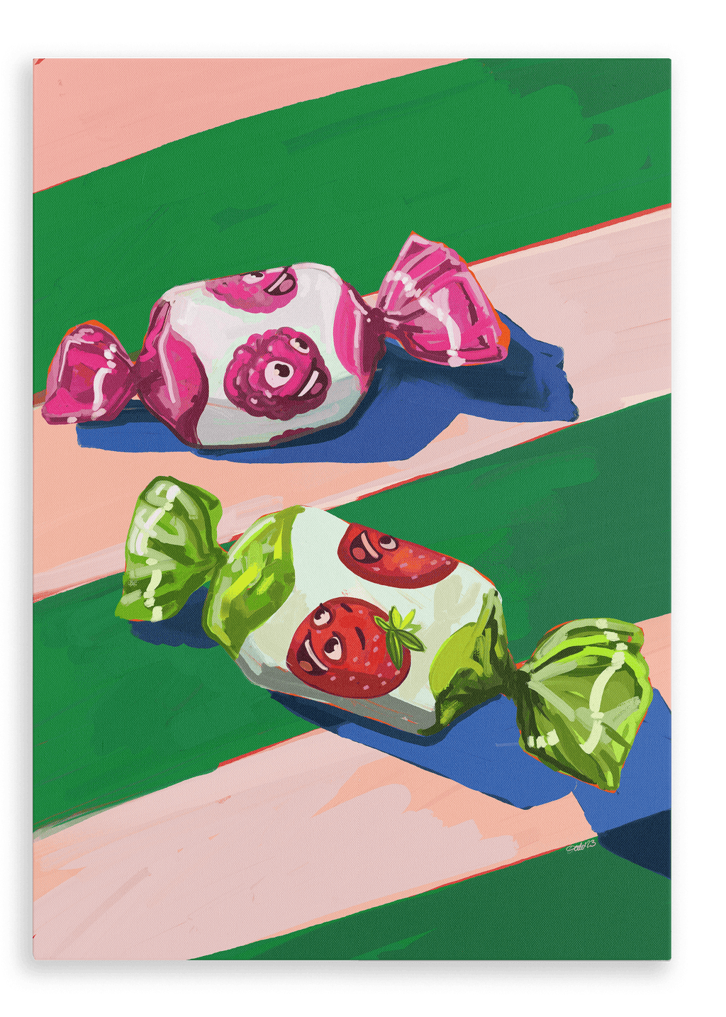 Pillow Sweets Pillow Berry Faves Giclée Canvas Print Hôtel Dodo 28"x40"(70x100 cm) Canvas Print