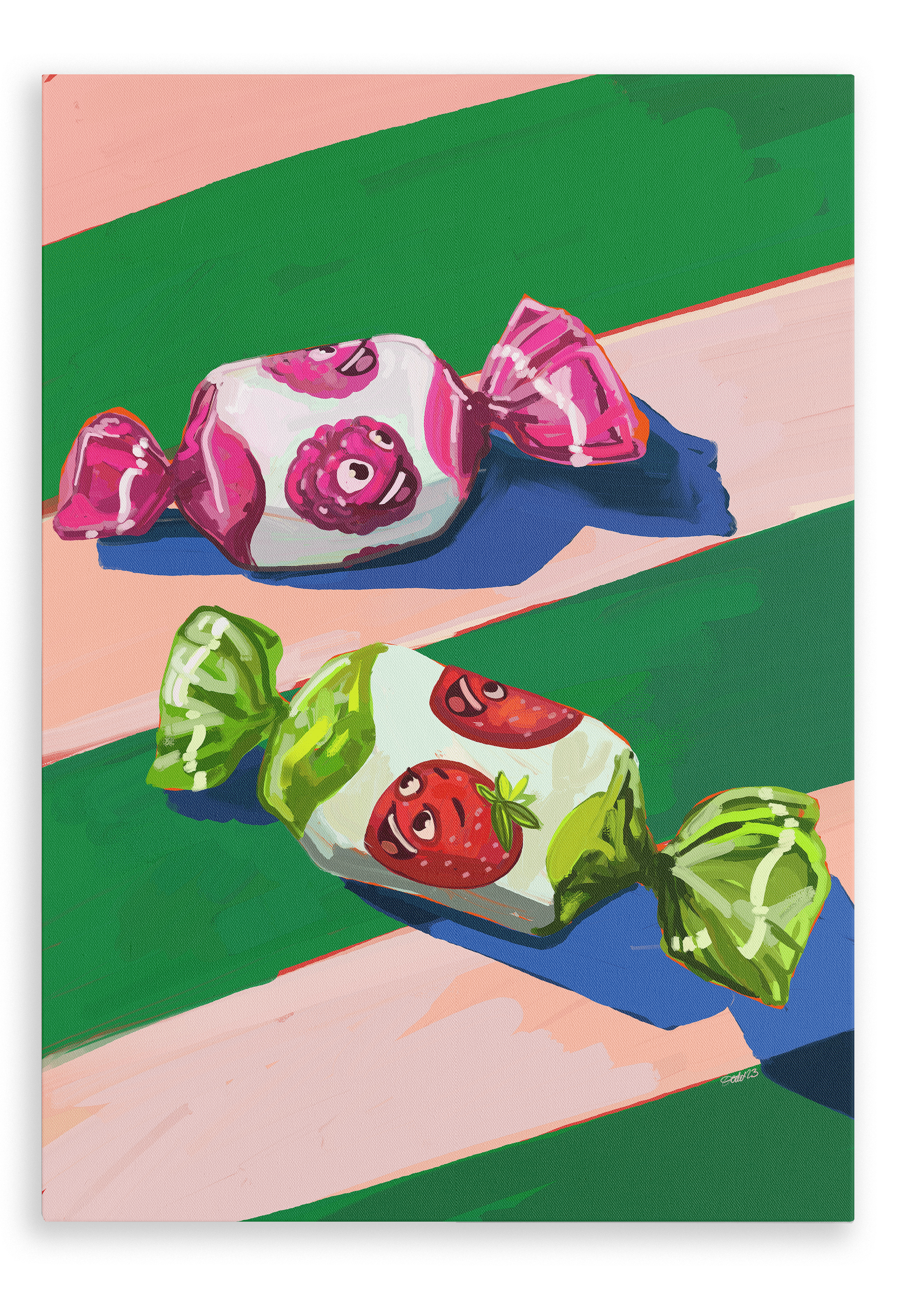 Pillow Sweets Pillow Berry Faves Giclée Canvas Print Hôtel Dodo 28"x40"(70x100 cm) Canvas Print