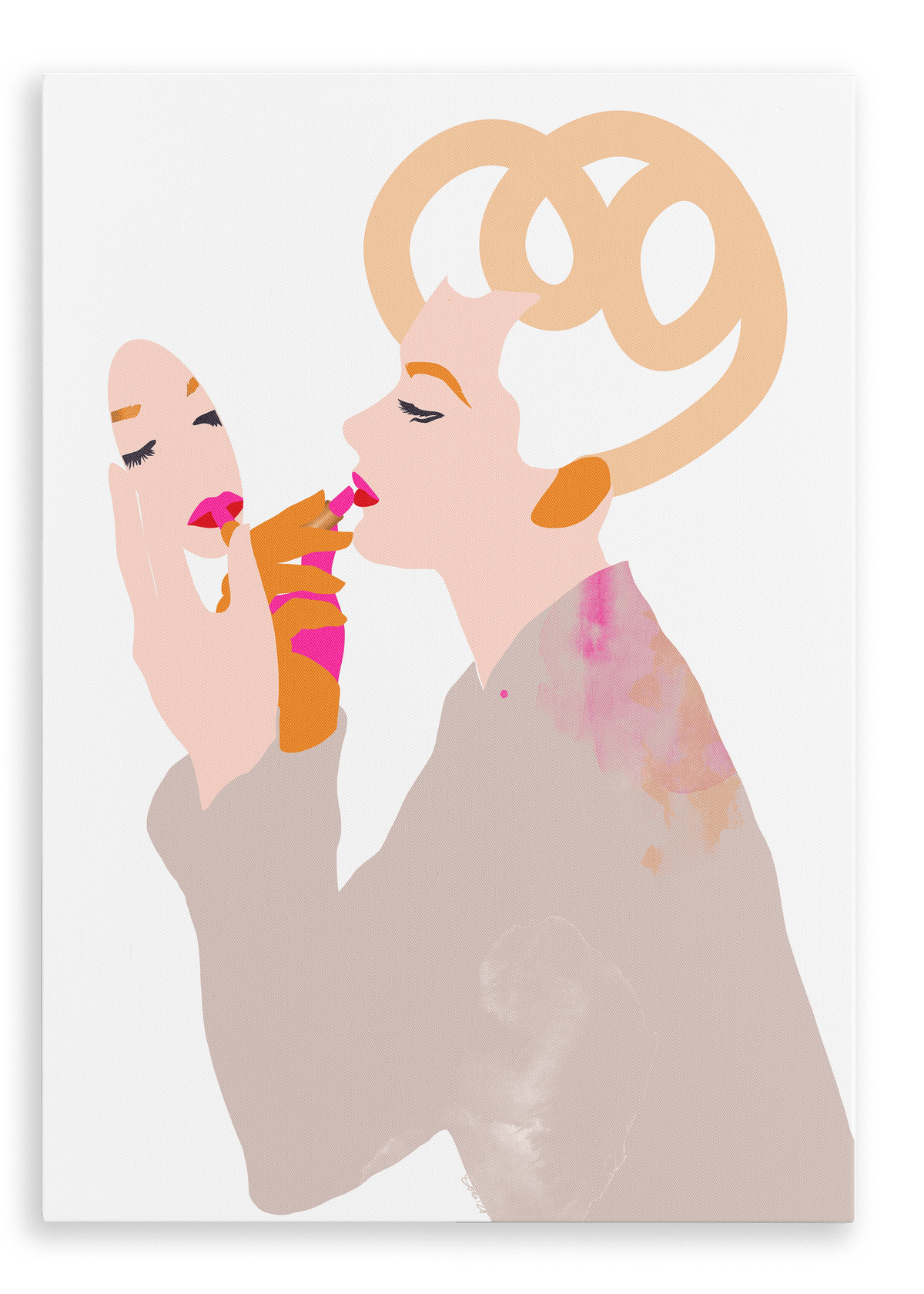 Kelly Canvas Print Lip Graces 28"x40"(70x100 cm) Canvas Print