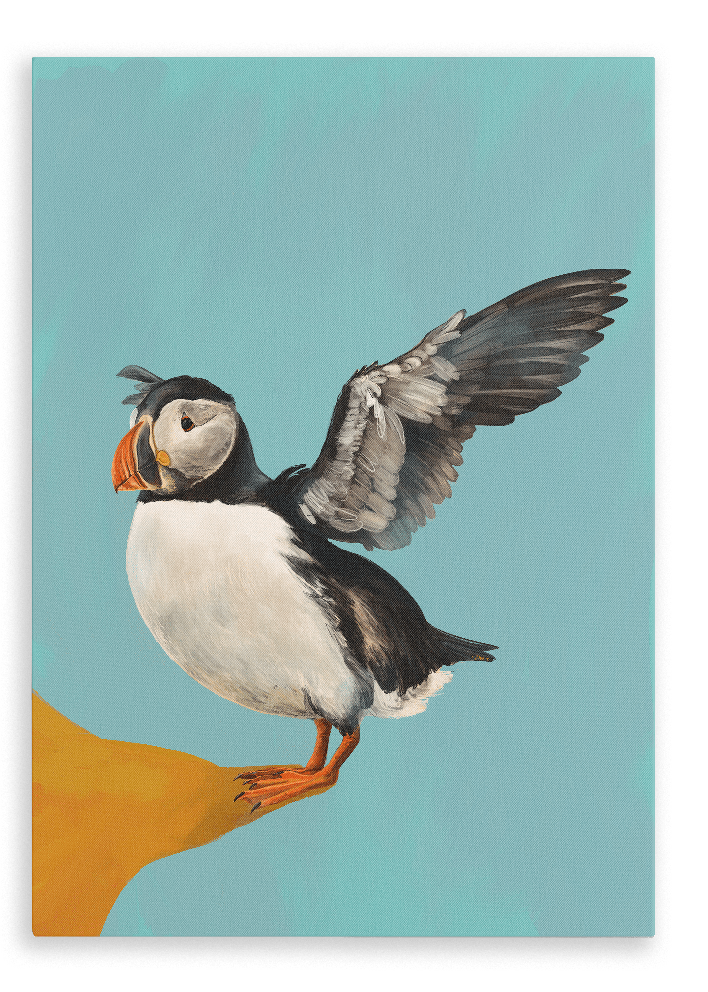 Posing Puffin Giclée Canvas Print Creature Features 28"x40"(70x100 cm) Canvas Print
