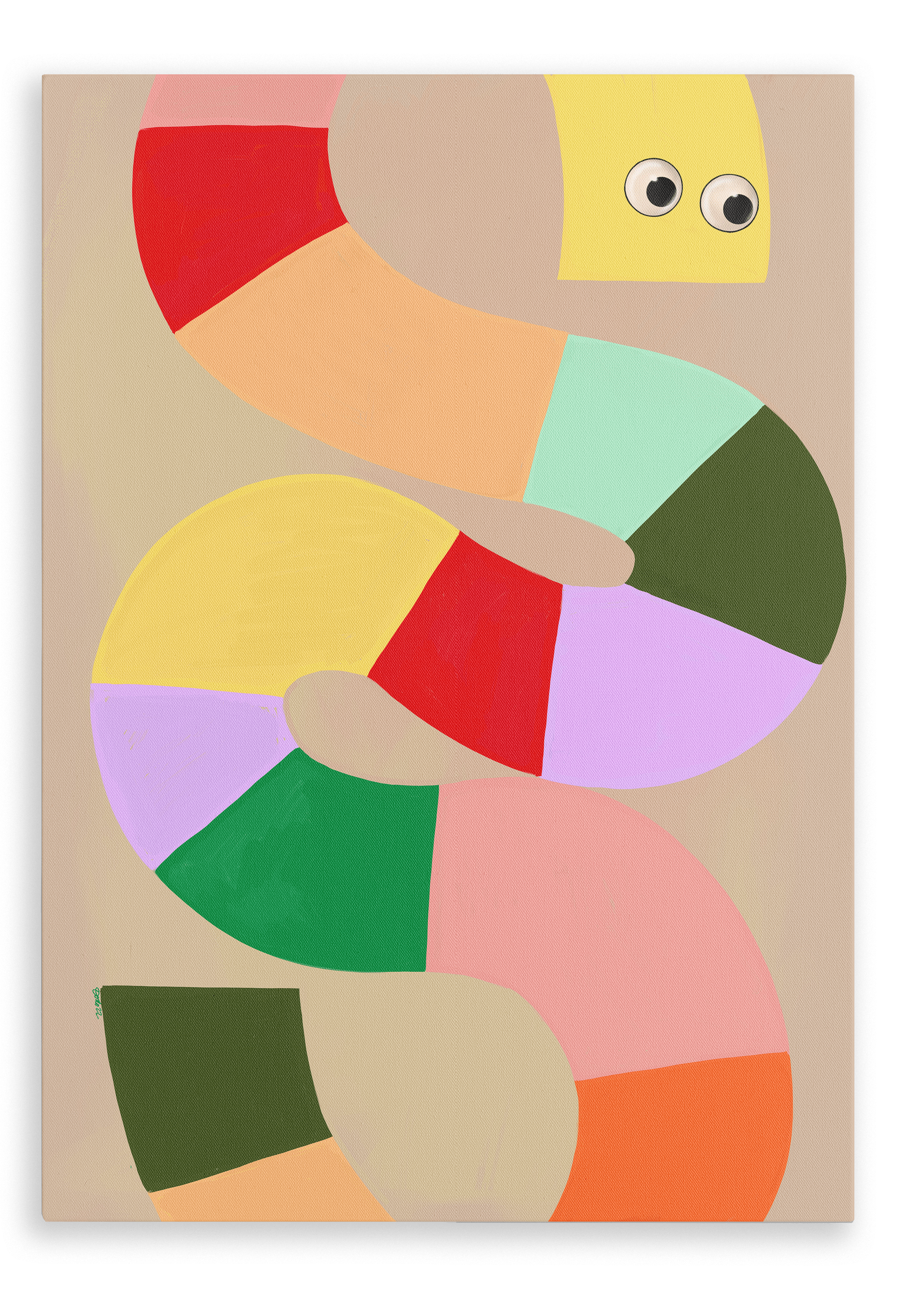 Jellysnakes Tropical Tang Giclée Canvas Print Jellysnakes 28"x40"(70x100 cm) Canvas Print