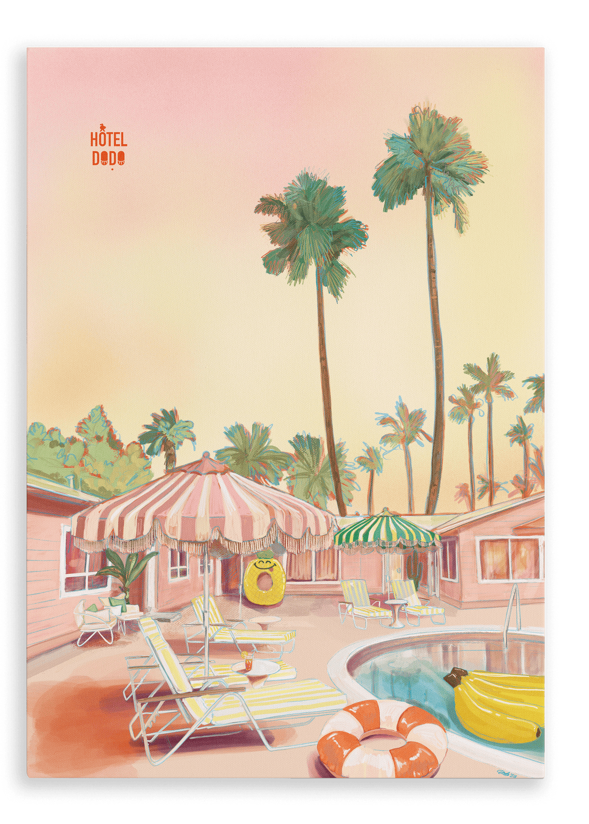 Hôtel Dodo Resort Giclée Canvas Print Hôtel Dodo 28"x40"(70x100 cm) Canvas Print