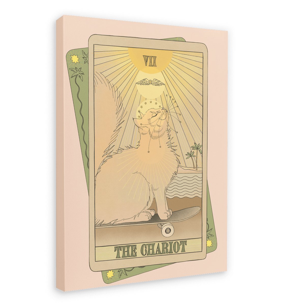 The Chariot Canvas Print Tarot Cats 28"x40"(70x100 cm) Canvas Print