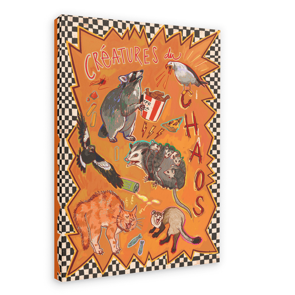 Créatures du Chaos Matte Canvas Print Aventures Des Créatures 28"x40"(70x100 cm) Canvas Print