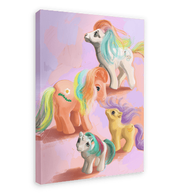 Pony Up Giclée Canvas Print Kitsch Kanaveral 28"x40"(70x100 cm) Canvas Print