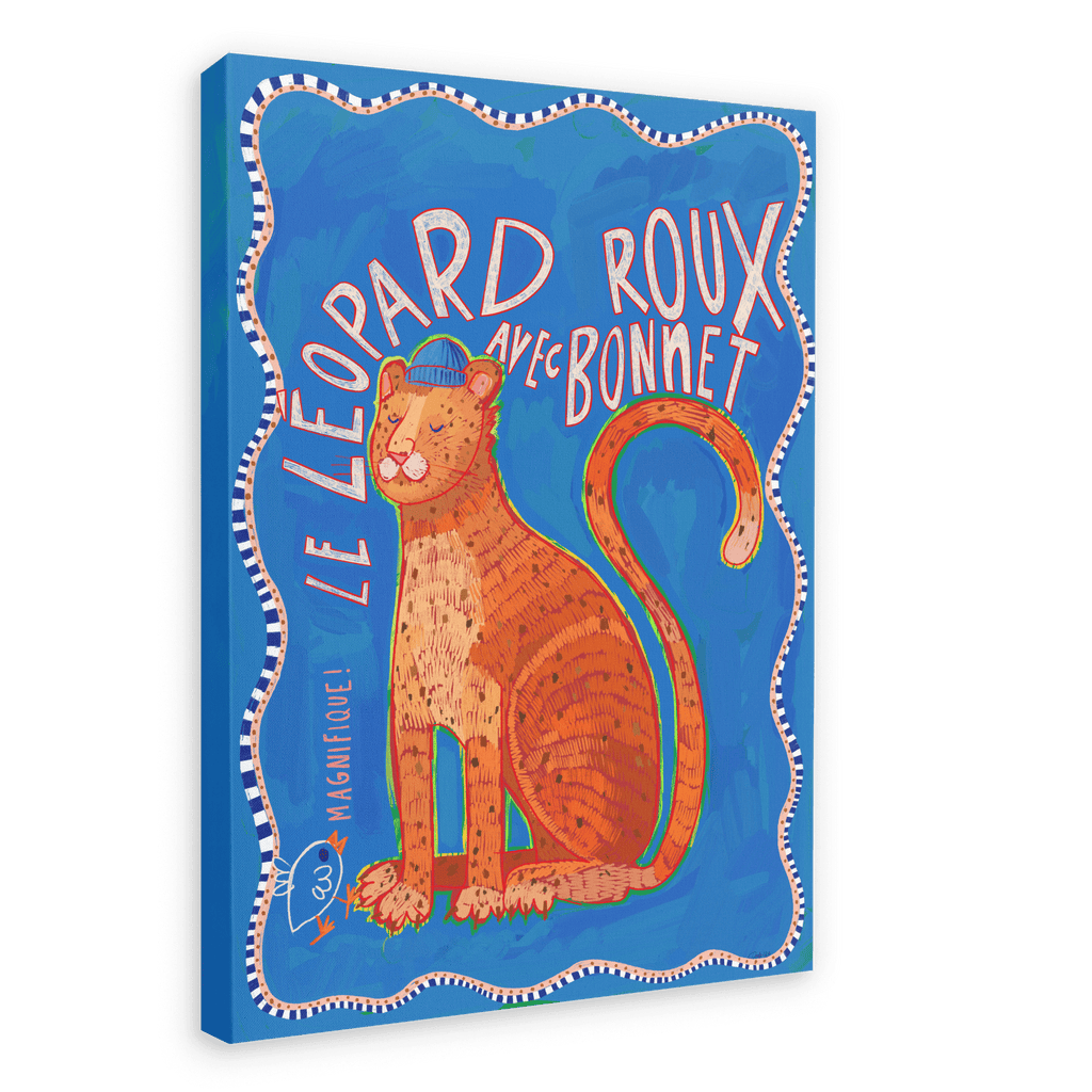 Léopard Roux Matte Canvas Print Aventures Des Créatures 28"x40"(70x100 cm) Canvas Print