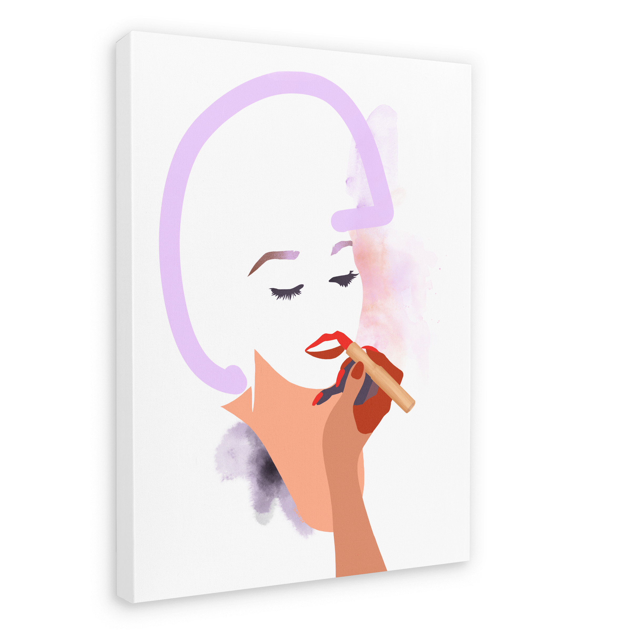 Slick Canvas Print Lip Graces 28"x40"(70x100 cm) Canvas Print