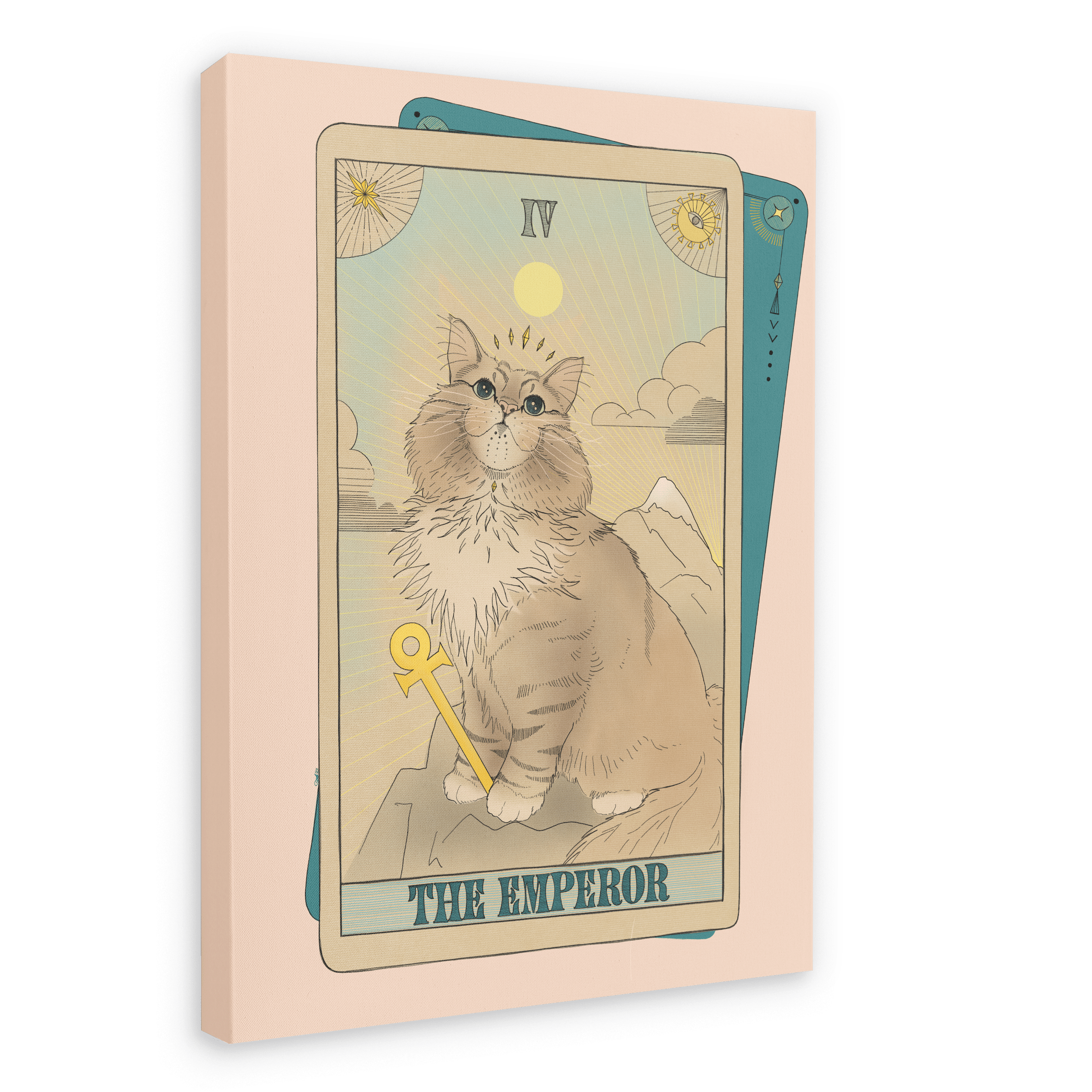 The Emperor Canvas Print Tarot Cats 28"x40"(70x100 cm) Canvas Print