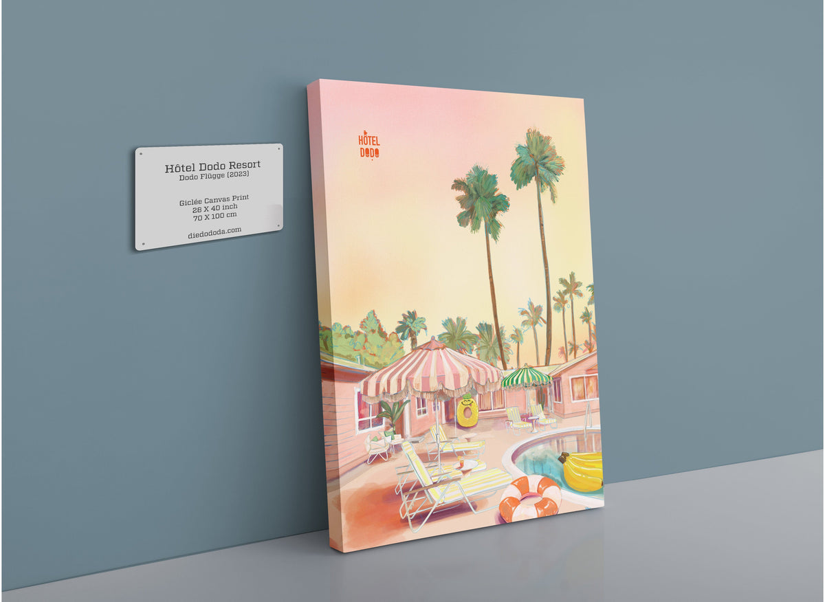 Hôtel Dodo Resort Giclée Canvas Print Hôtel Dodo 28"x40"(70x100 cm) Canvas Print