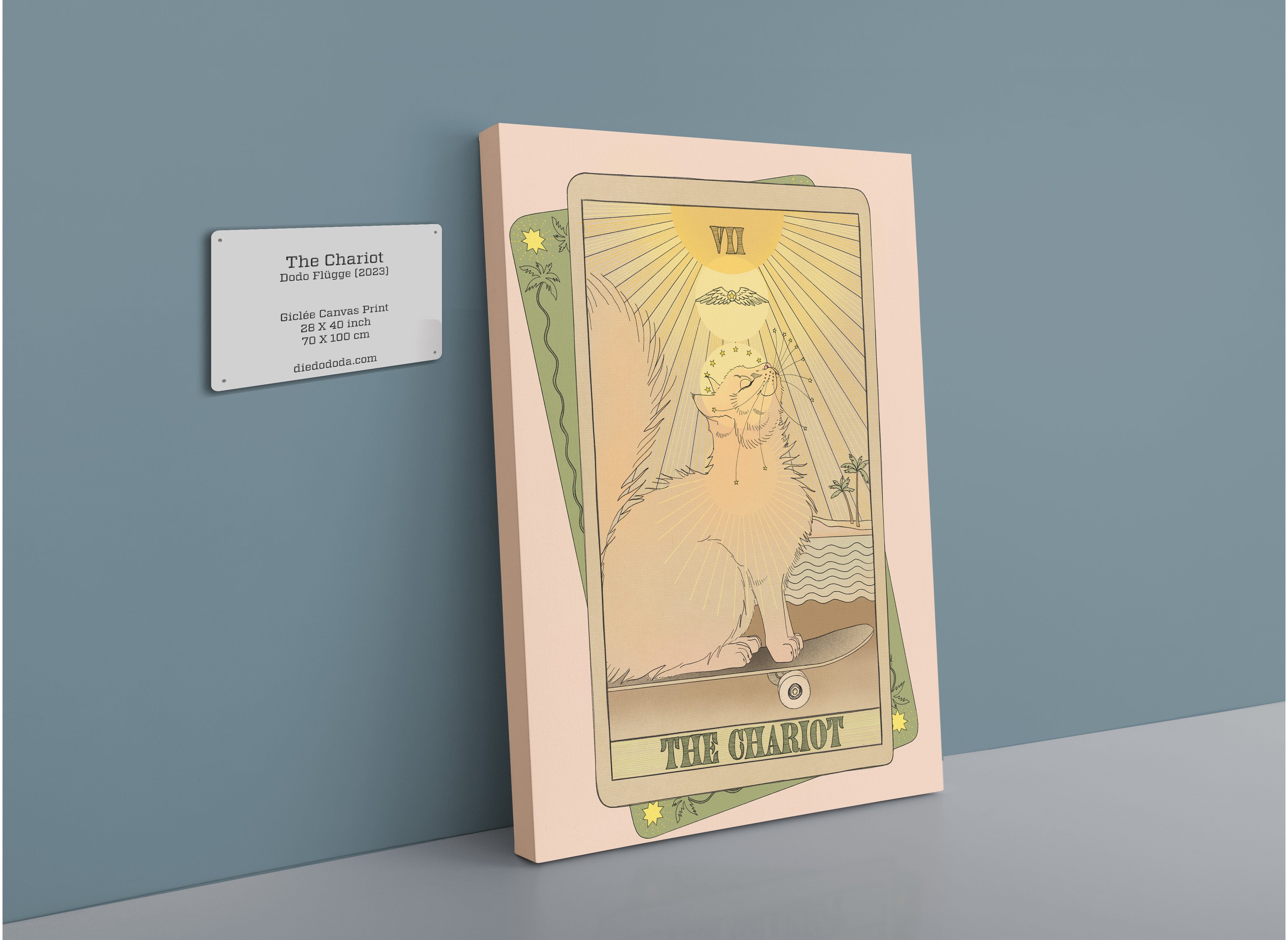 The Chariot Canvas Print Tarot Cats 28"x40"(70x100 cm) Canvas Print