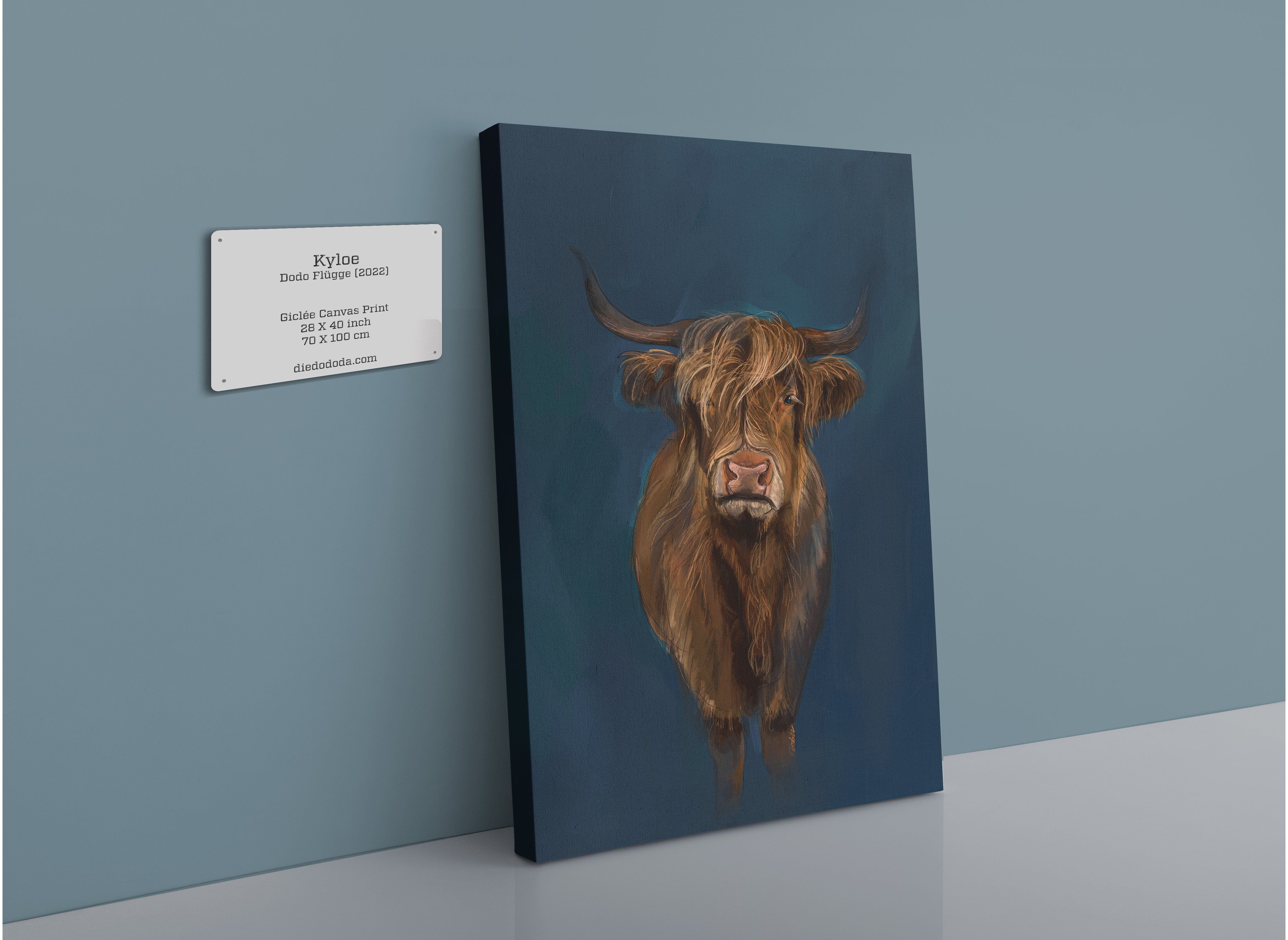 Kyloe Giclée Canvas Print Food Fur & Feathers 28"x40"(70x100 cm) Canvas Print