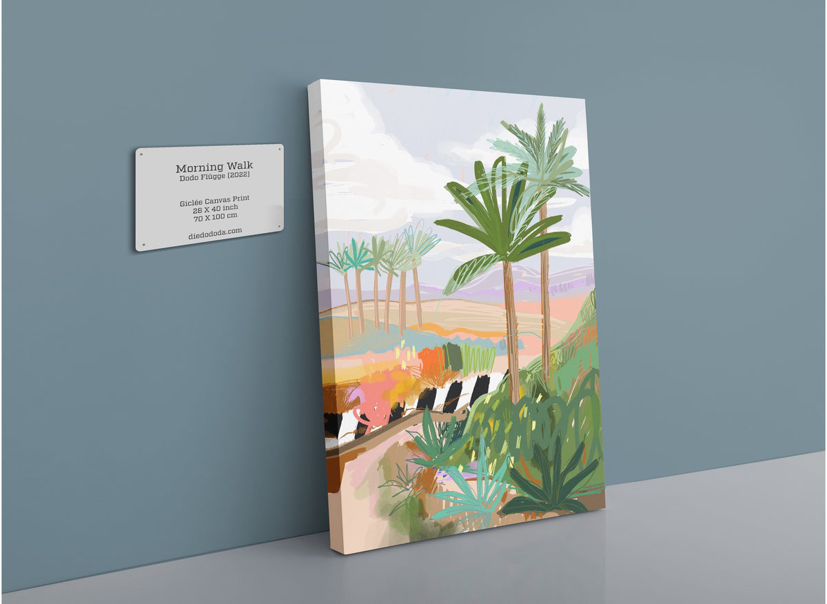 Morning Walk Giclée Canvas Print Palmy Days 28"x40"(70x100 cm) Canvas Print