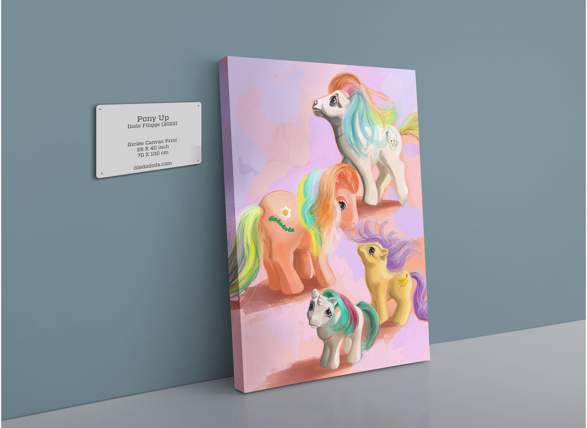 Pony Up Giclée Canvas Print Kitsch Kanaveral 28"x40"(70x100 cm) Canvas Print