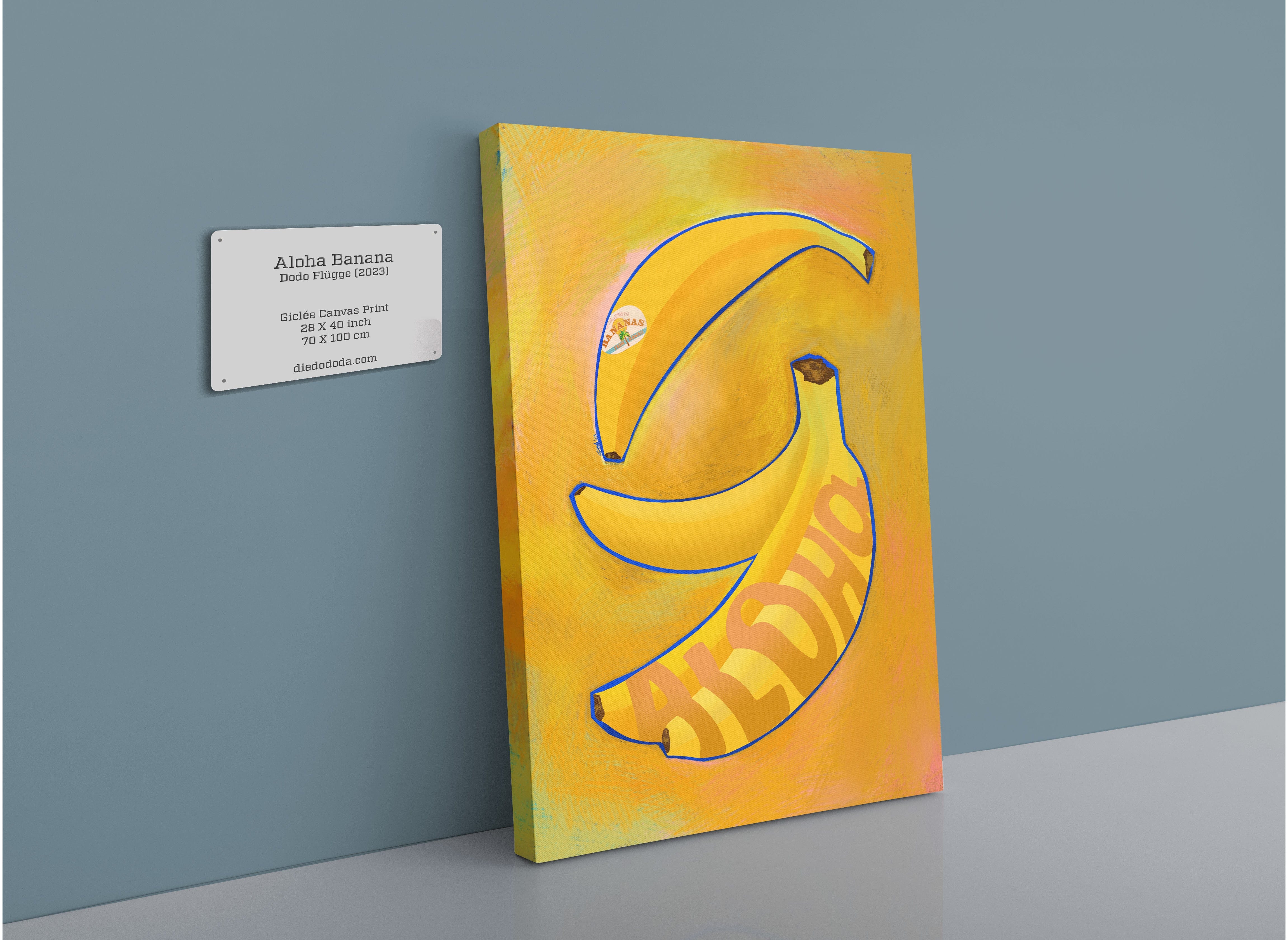 Aloha Banana Giclée Canvas Print Intercontinental Fruitery 28"x40"(70x100 cm) Canvas Print