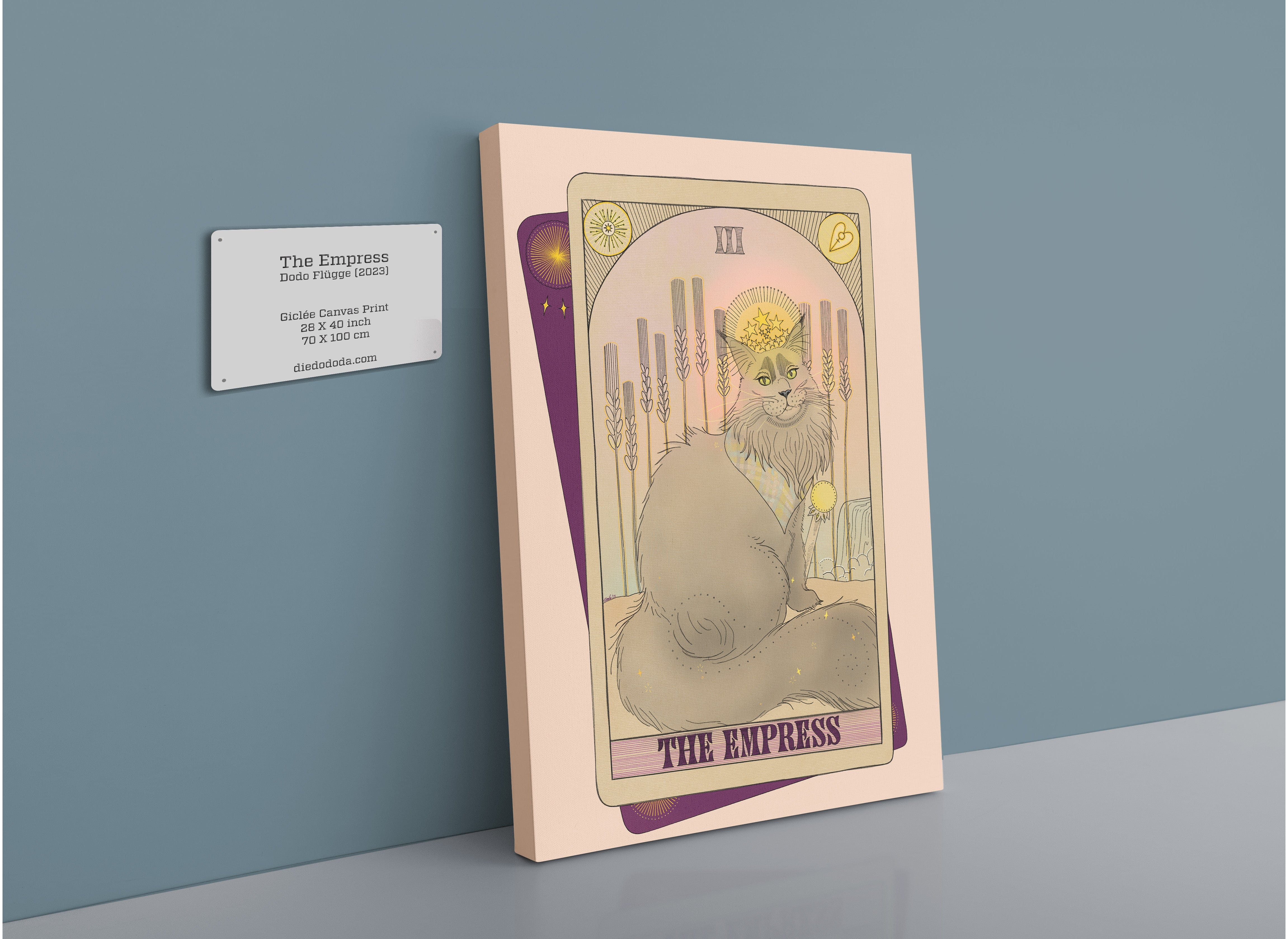 The Empress Canvas Print Tarot Cats 28"x40"(70x100 cm) Canvas Print