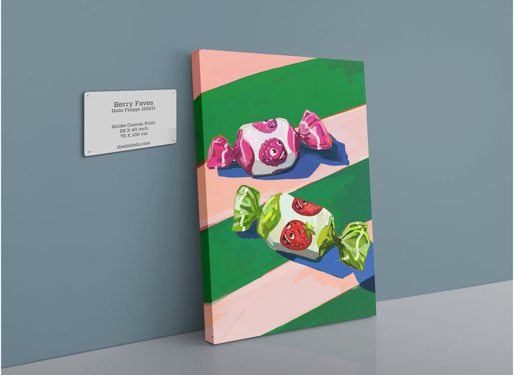 Pillow Sweets Pillow Berry Faves Giclée Canvas Print Hôtel Dodo 28"x40"(70x100 cm) Canvas Print