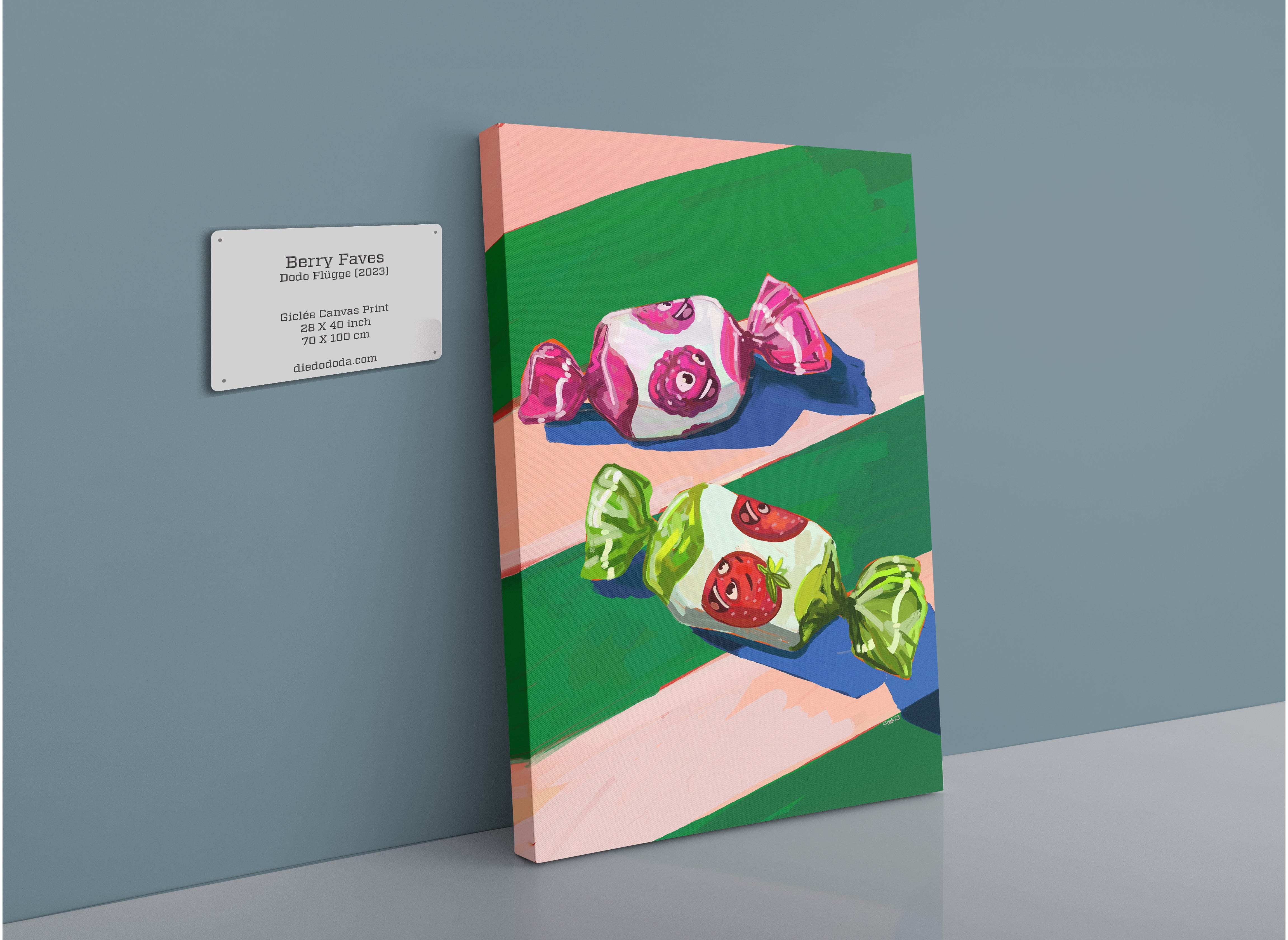 Pillow Sweets Pillow Berry Faves Giclée Canvas Print Hôtel Dodo 28"x40"(70x100 cm) Canvas Print